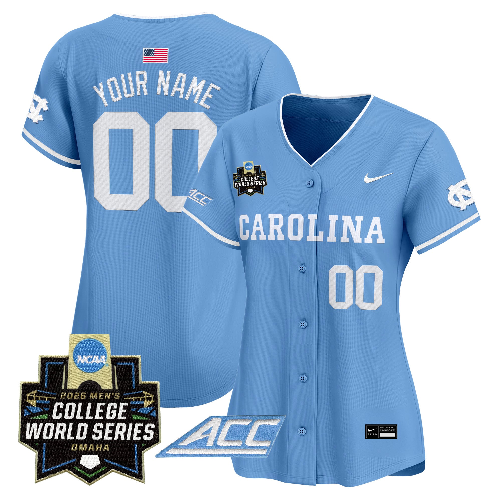 North Carolina Tar Heels 2026 World Series Vapor Premier Limited Custom Jersey - All Stitched