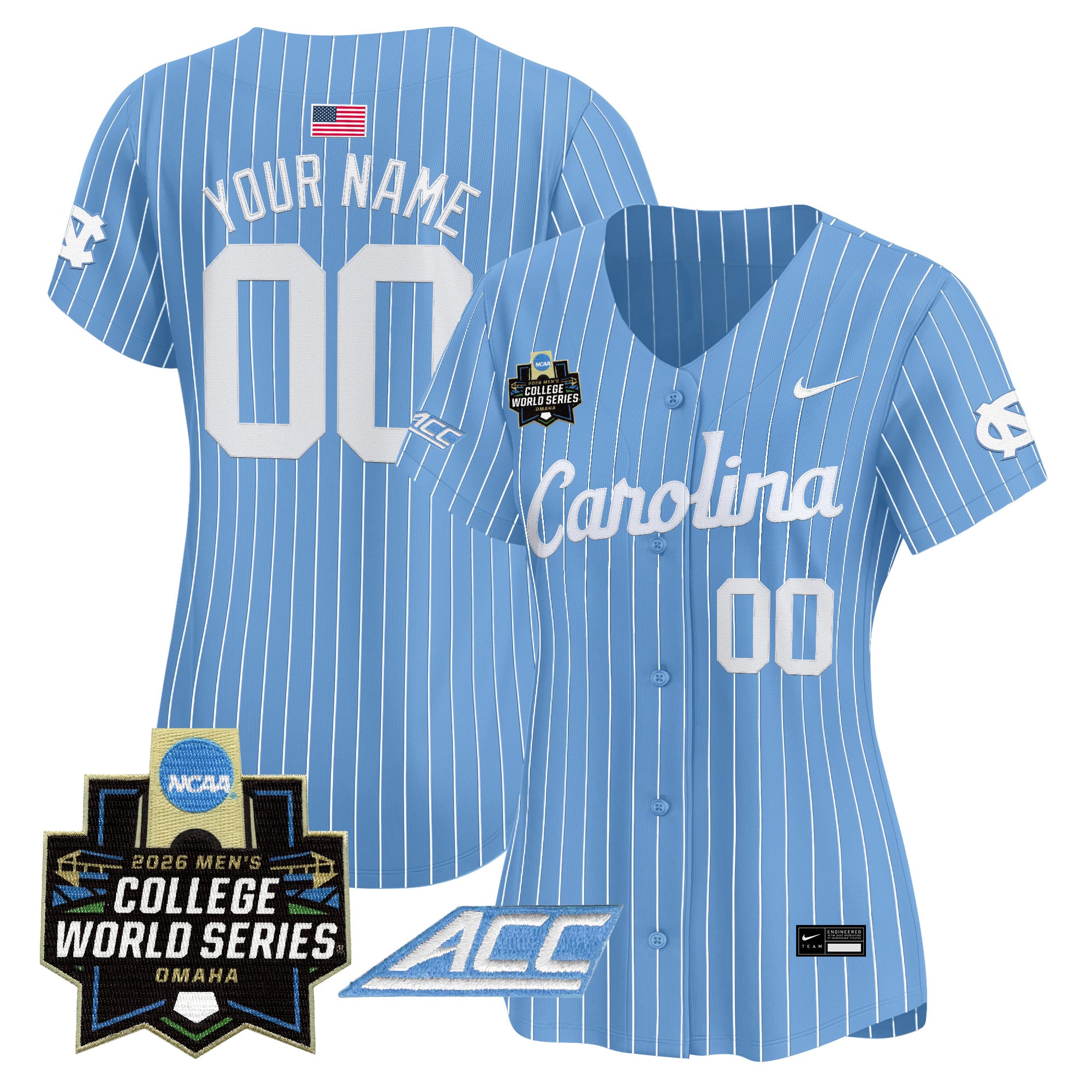 North Carolina Tar Heels 2026 World Series Vapor Premier Limited Custom Jersey - All Stitched