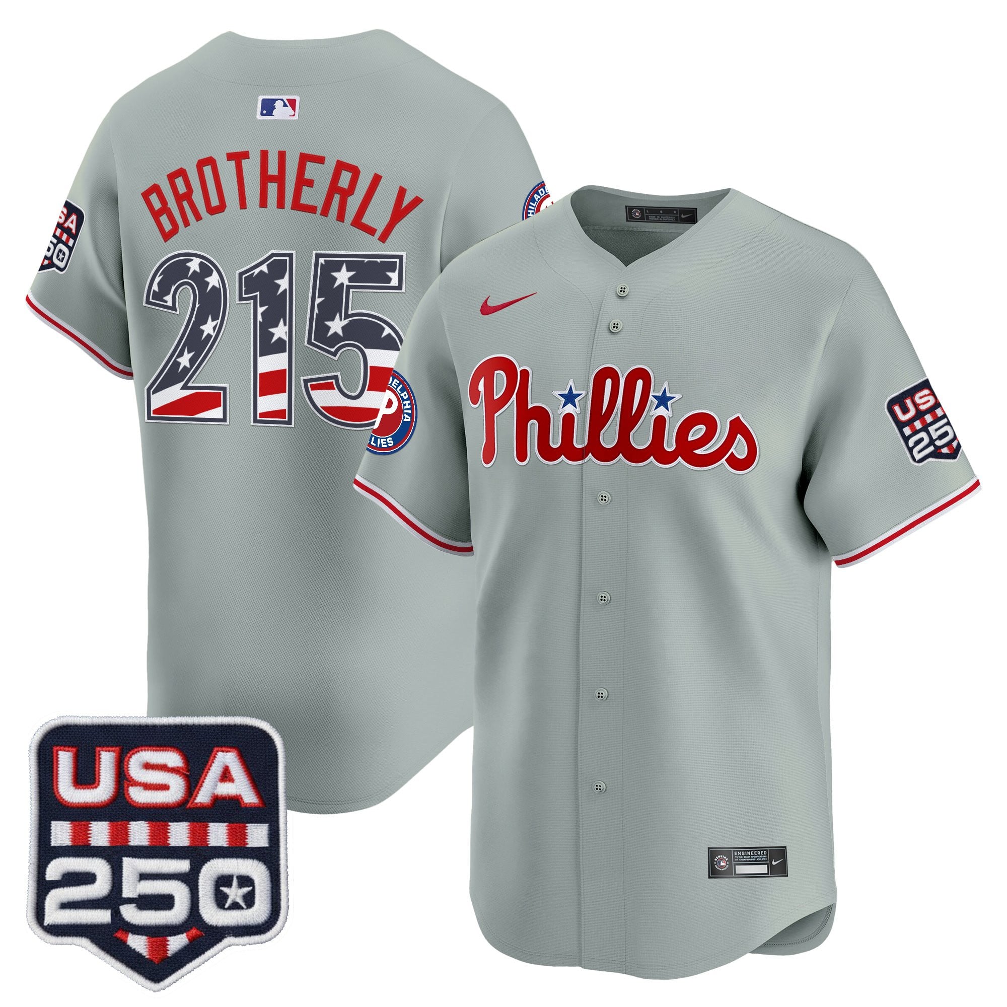 Men's Philadelphia Phillies USA 250 Fourth of July Vapor Premier Limited Jersey - All Stitched