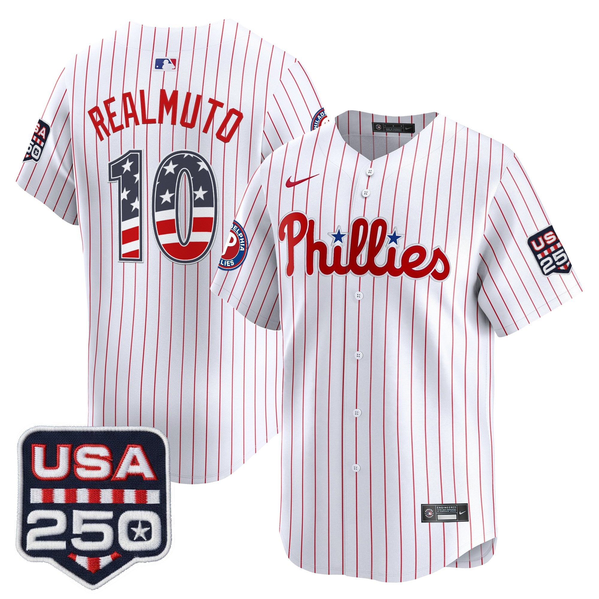 Men's Philadelphia Phillies USA 250 Fourth of July Vapor Premier Limited Jersey - All Stitched