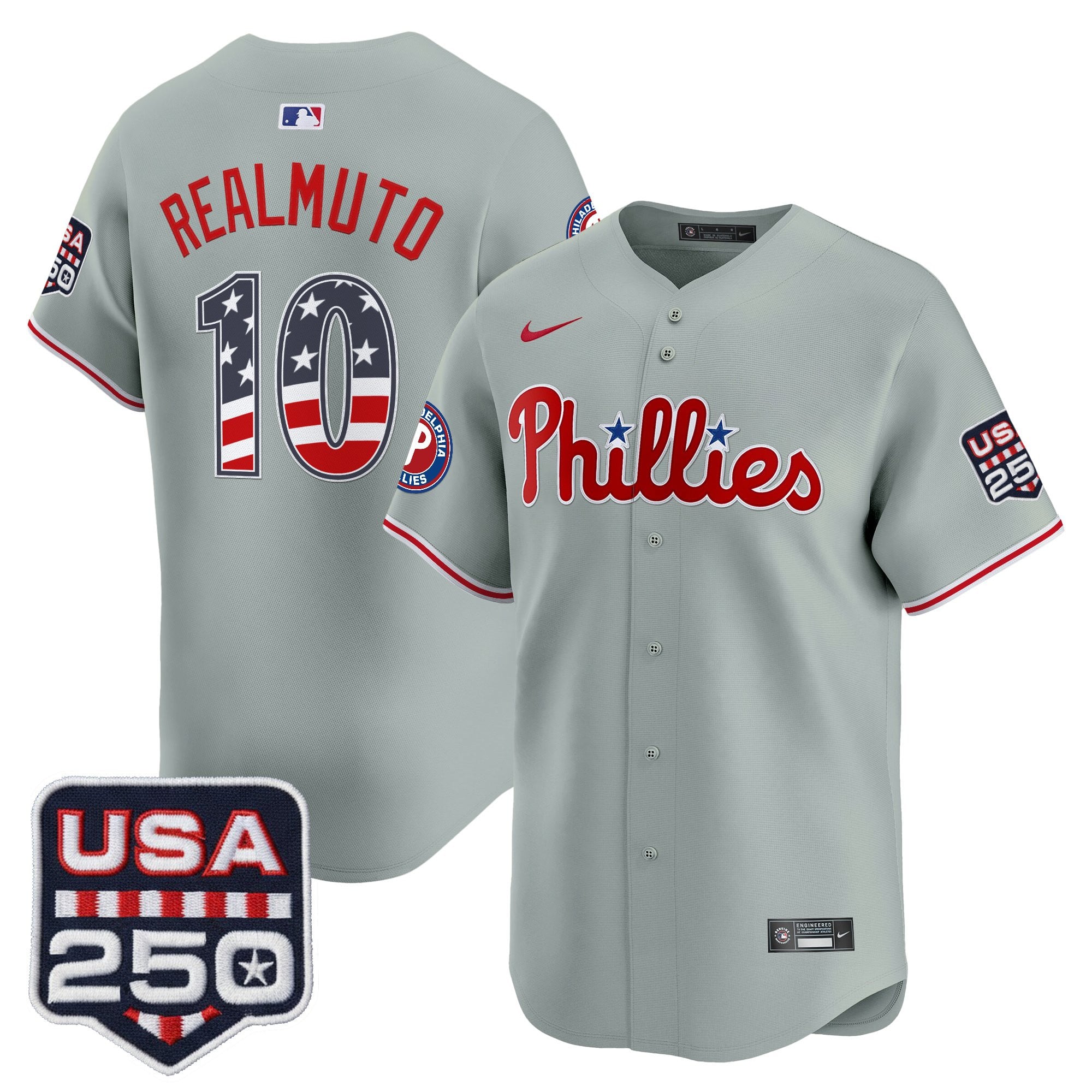 Men's Philadelphia Phillies USA 250 Fourth of July Vapor Premier Limited Jersey - All Stitched