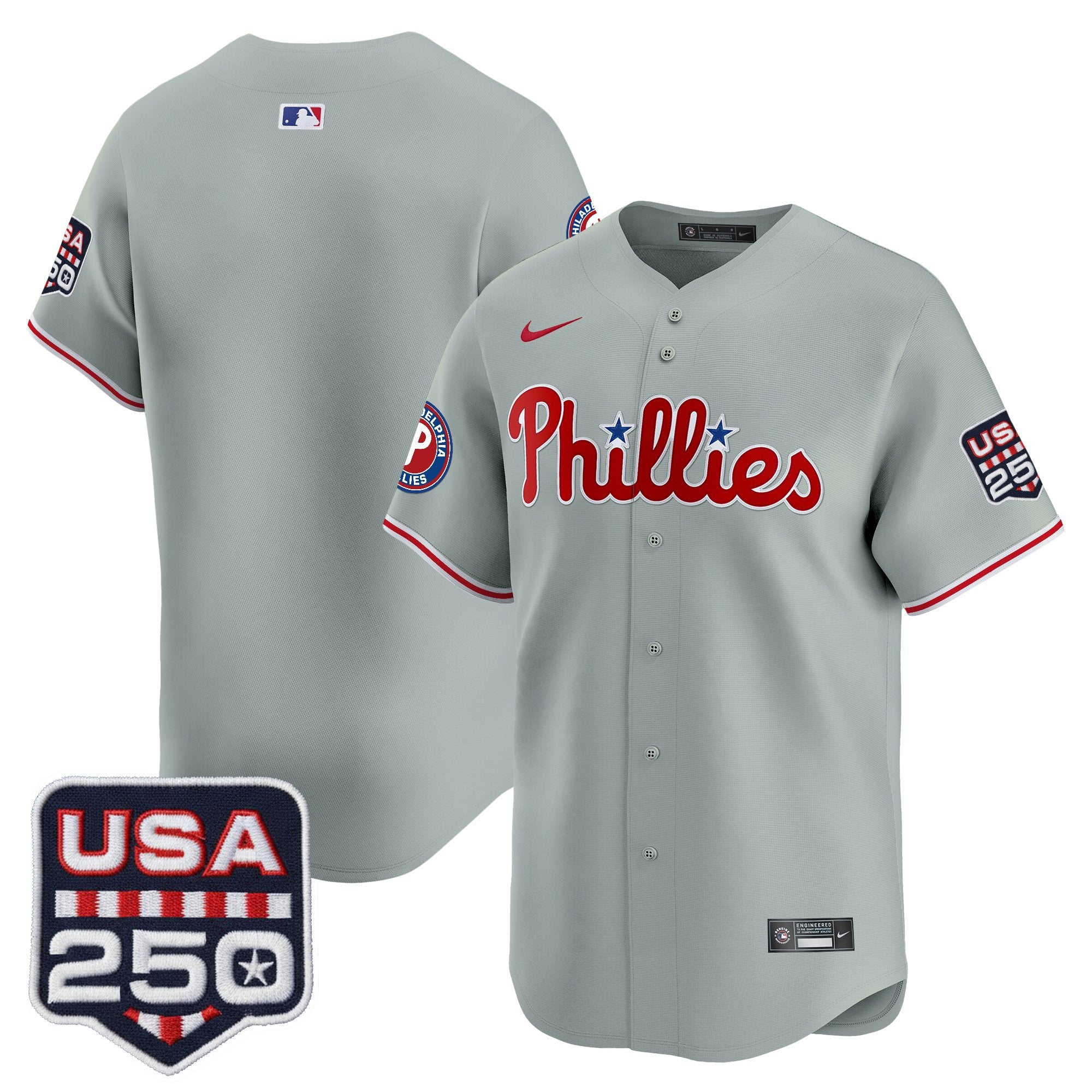 Men's Philadelphia Phillies USA 250 Fourth of July Vapor Premier Limited Jersey - All Stitched