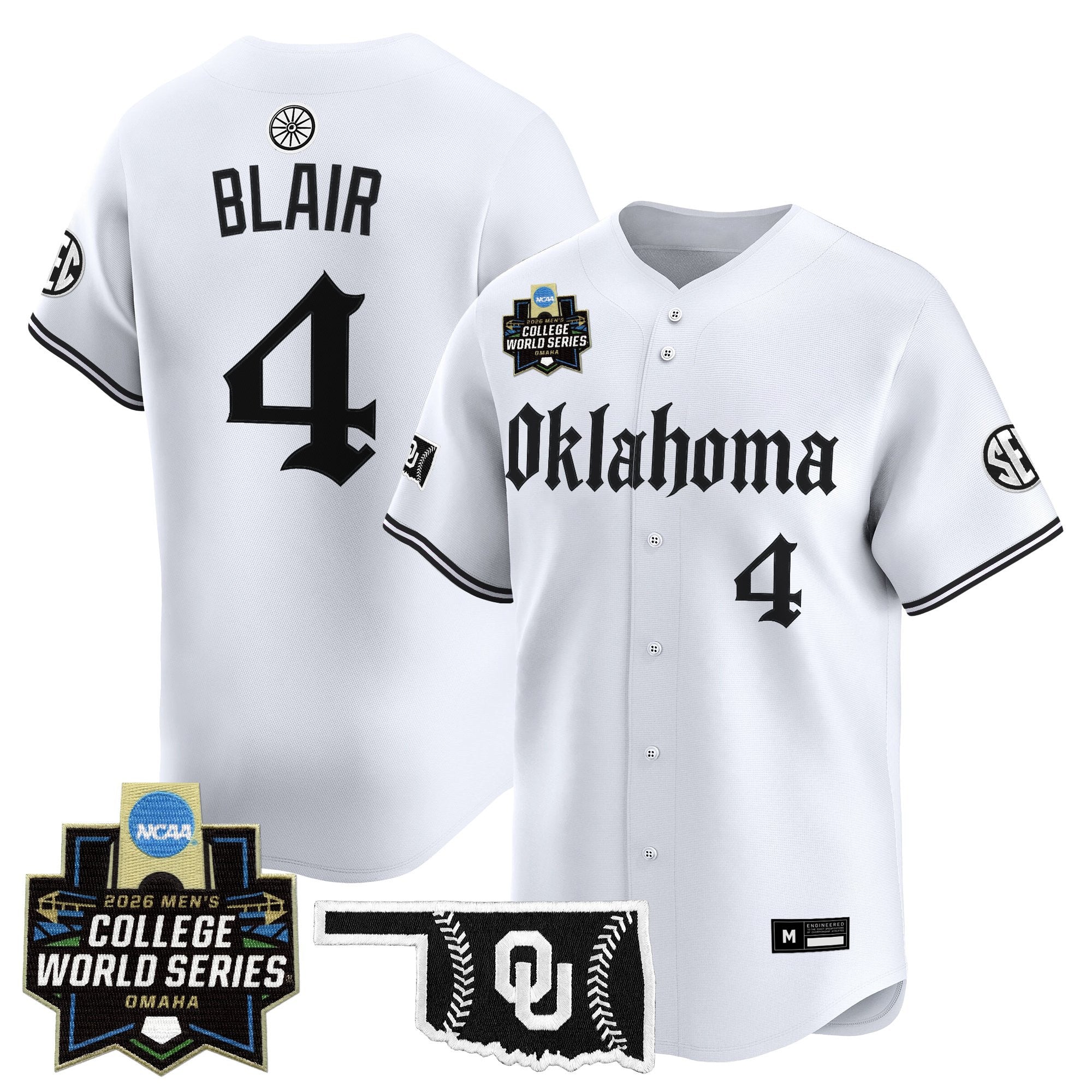 Men's Oklahoma Sooners 2026 World Series Vapor Premier Limited Jersey - Gothic Edition - All Stitched
