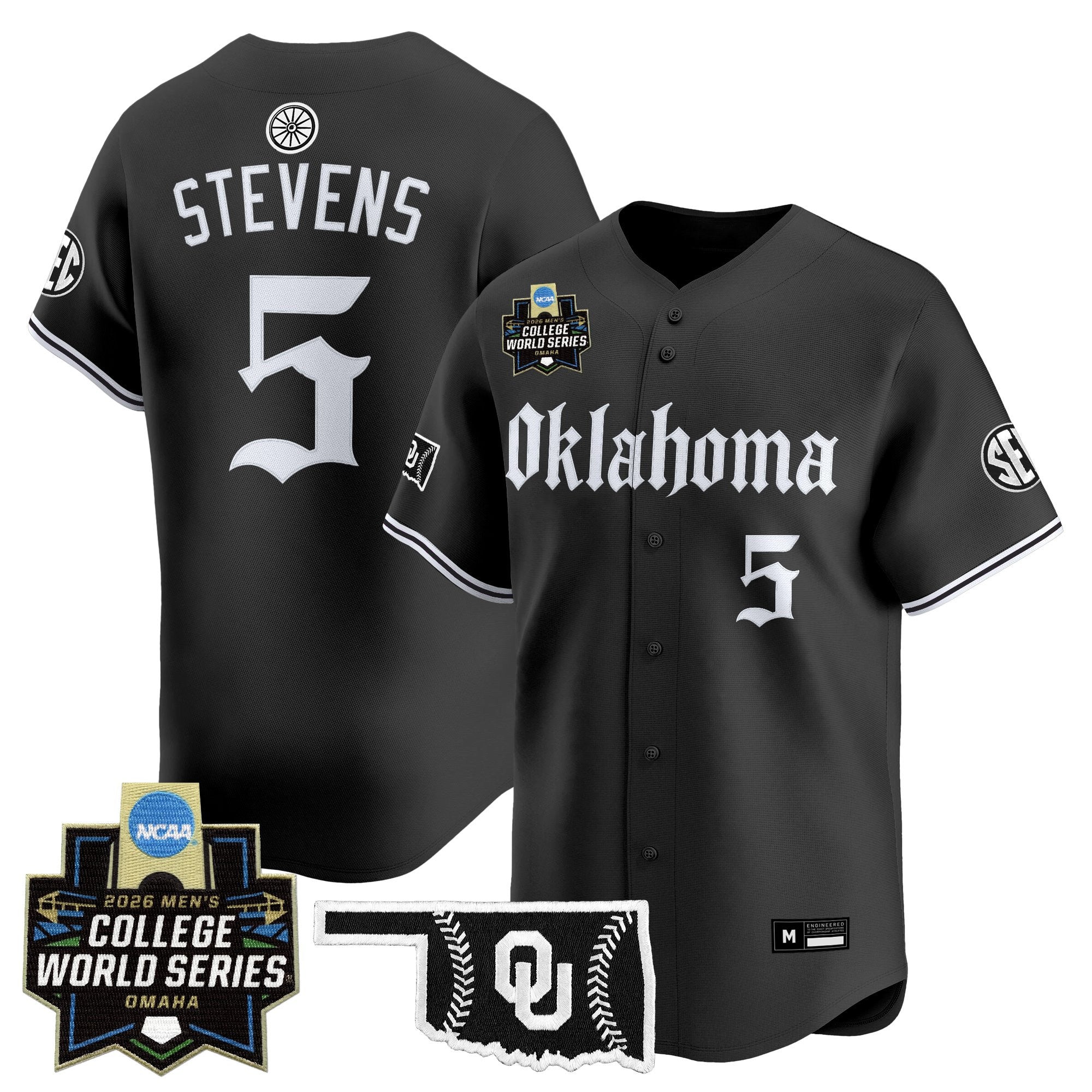 Men's Oklahoma Sooners 2026 World Series Vapor Premier Limited Jersey - Gothic Edition - All Stitched