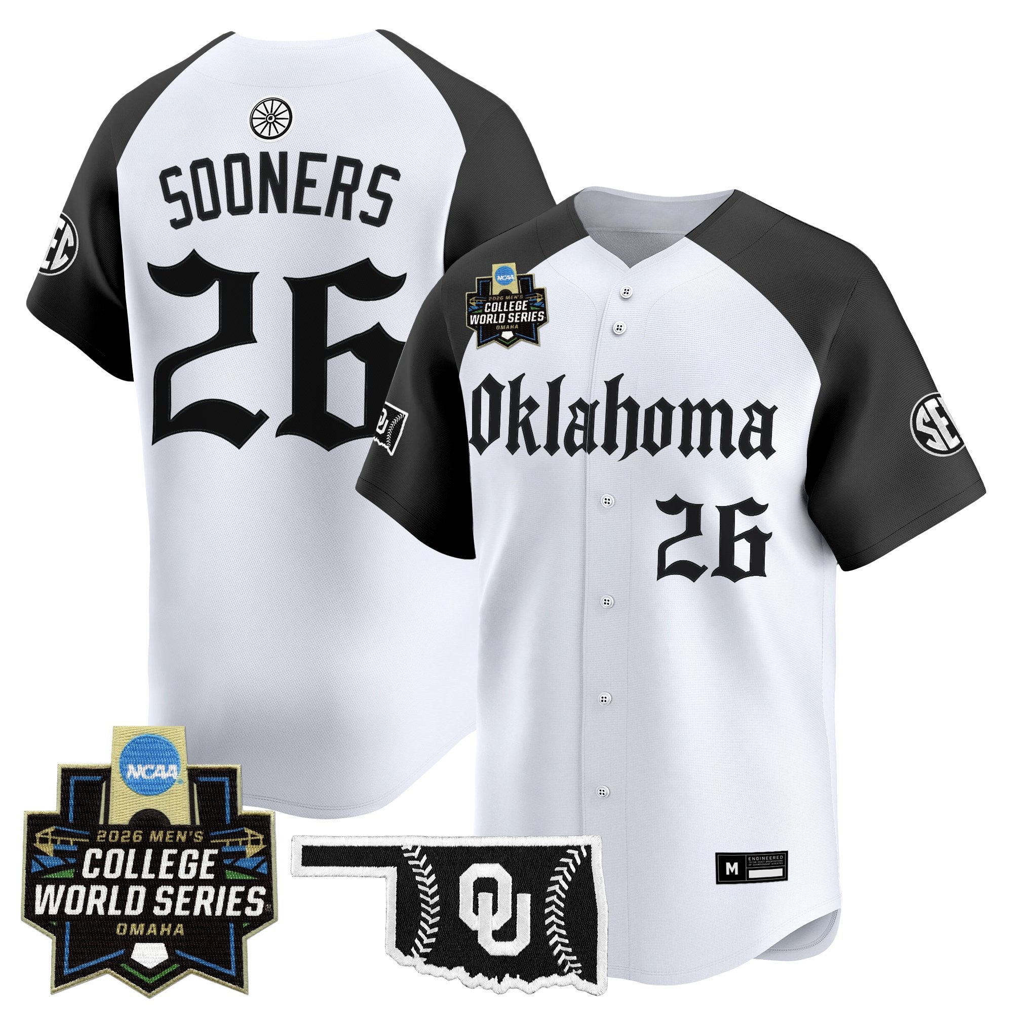 Men's Oklahoma Sooners 2026 World Series Vapor Premier Limited Jersey - Gothic Edition - All Stitched