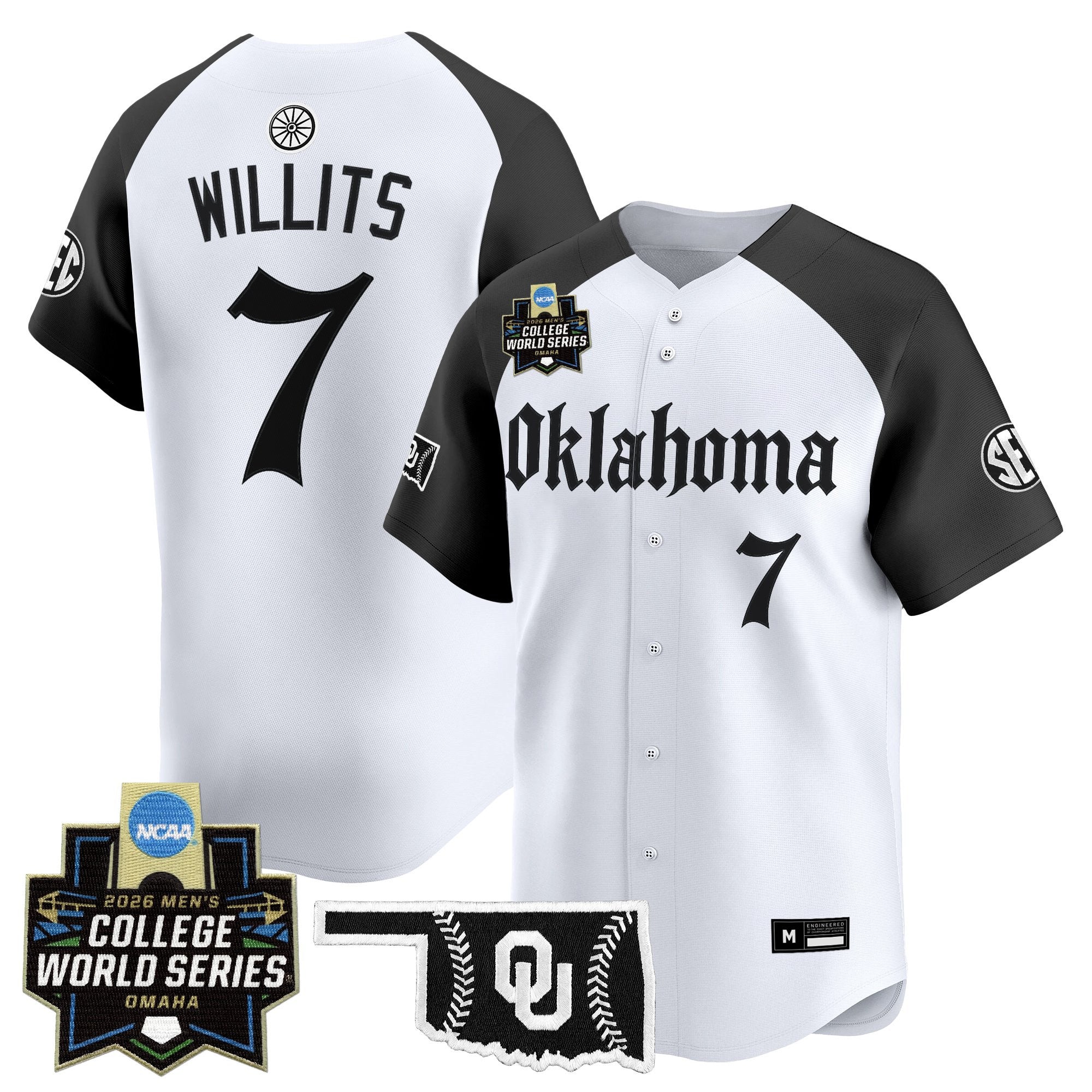 Men's Oklahoma Sooners 2026 World Series Vapor Premier Limited Jersey - Gothic Edition - All Stitched