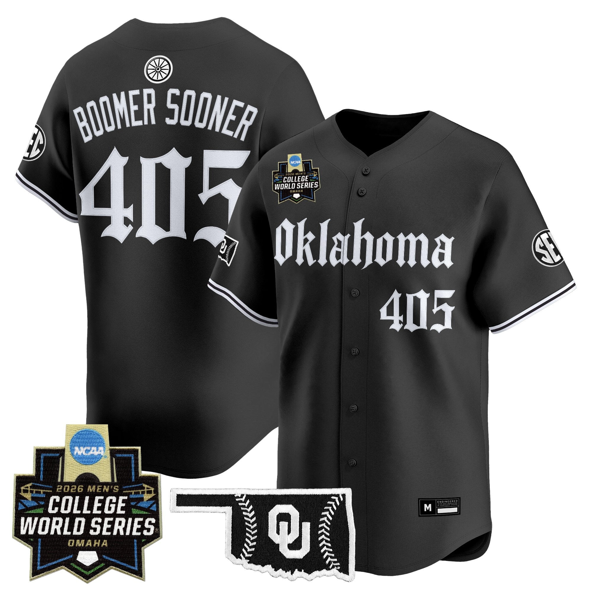 Men's Oklahoma Sooners 2026 World Series Vapor Premier Limited Jersey - Gothic Edition - All Stitched