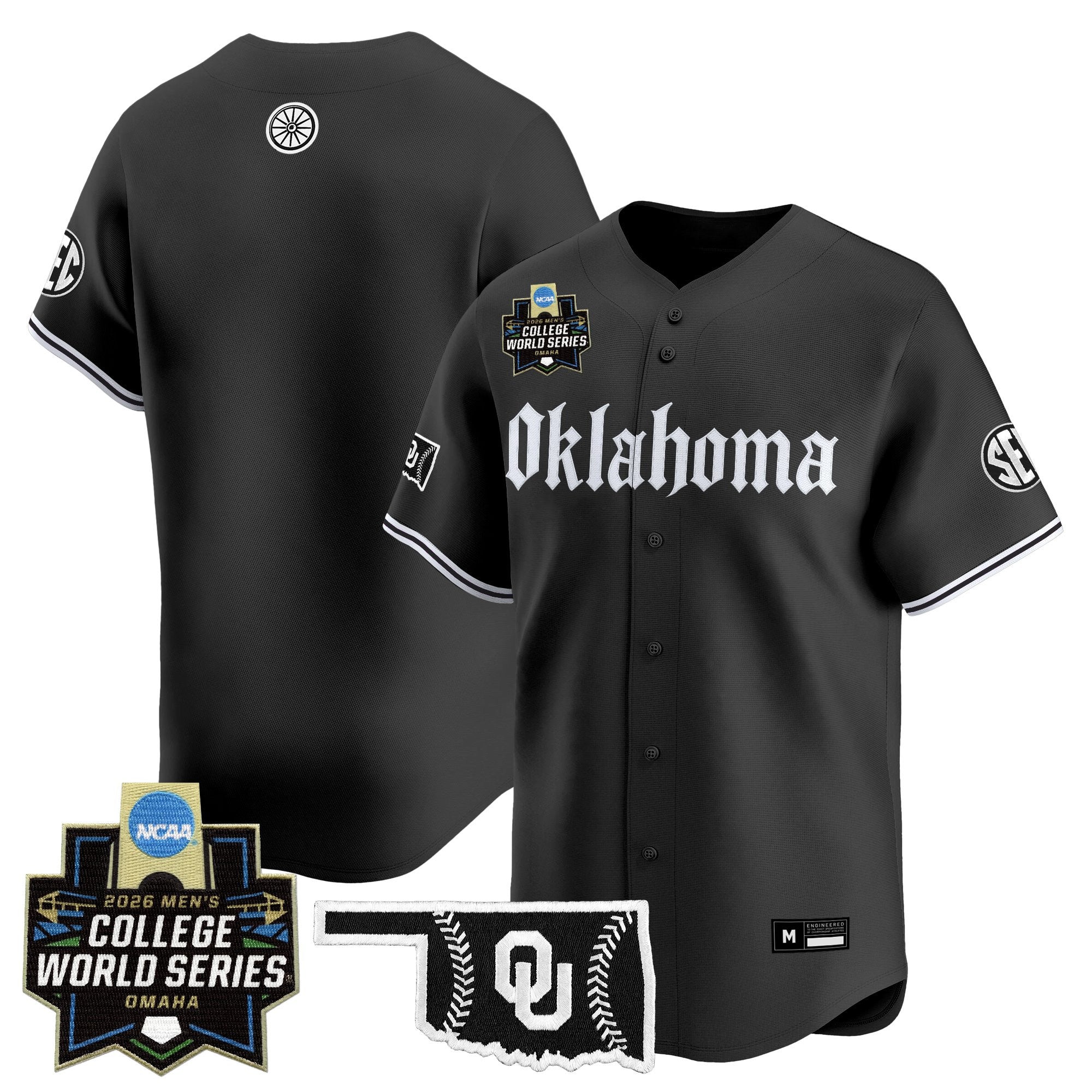 Men's Oklahoma Sooners 2026 World Series Vapor Premier Limited Jersey - Gothic Edition - All Stitched