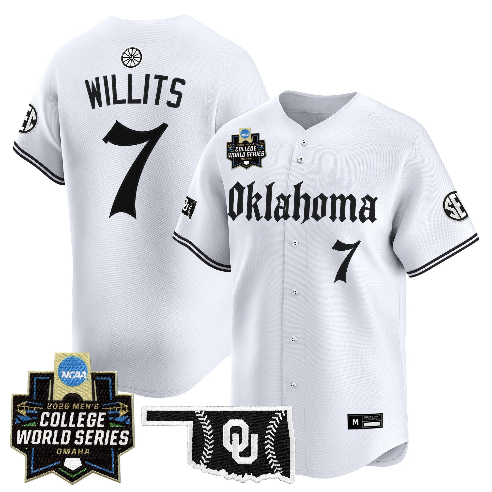 Men's Oklahoma Sooners 2026 World Series Vapor Premier Limited Jersey - Gothic Edition - All Stitched