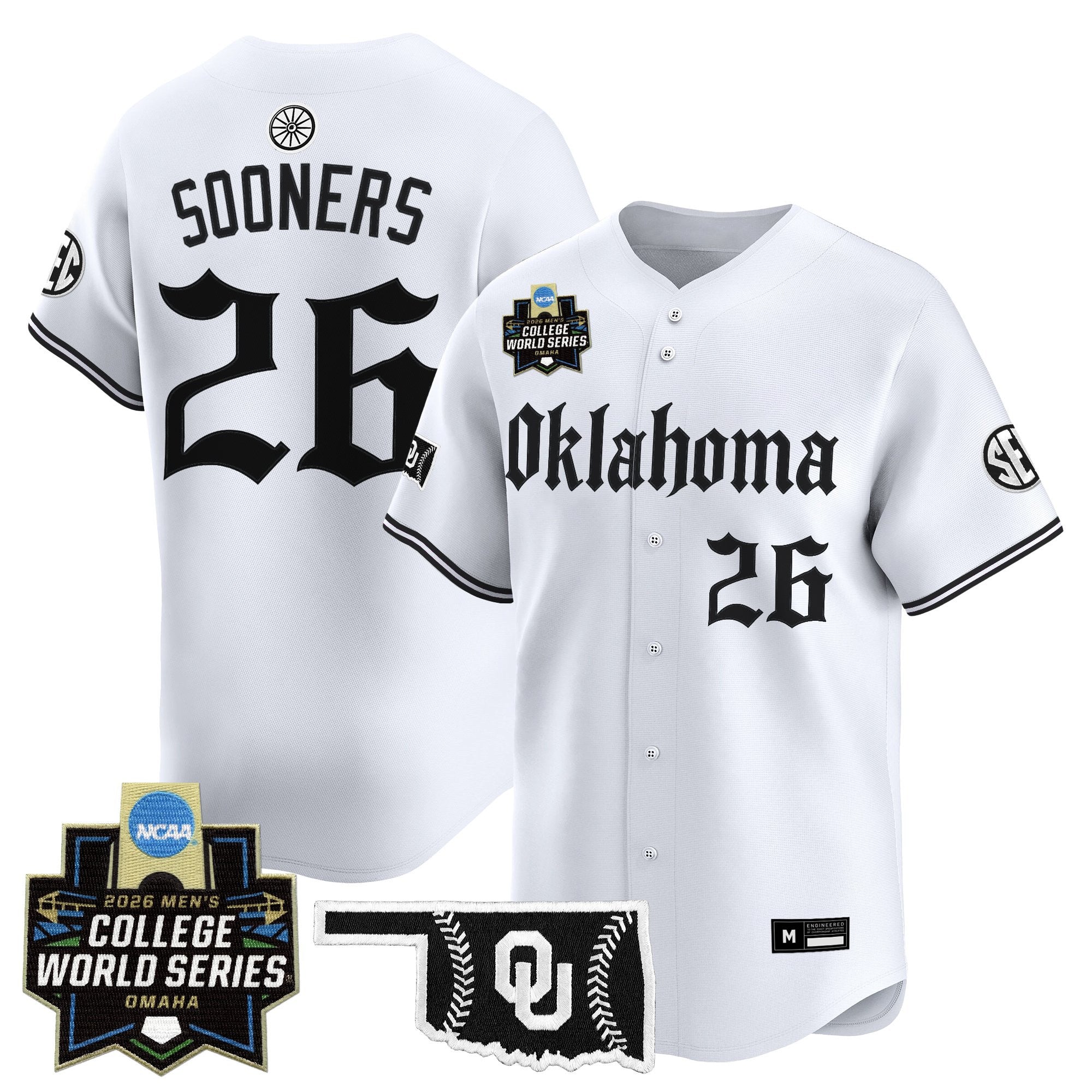 Men's Oklahoma Sooners 2026 World Series Vapor Premier Limited Jersey - Gothic Edition - All Stitched