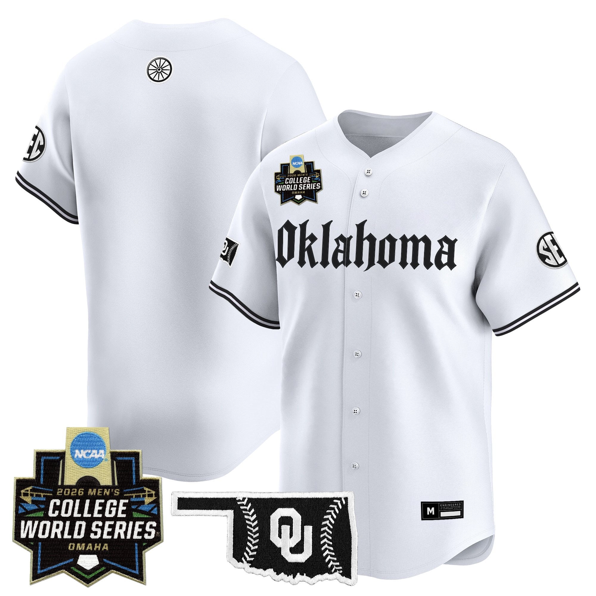 Men's Oklahoma Sooners 2026 World Series Vapor Premier Limited Jersey - Gothic Edition - All Stitched