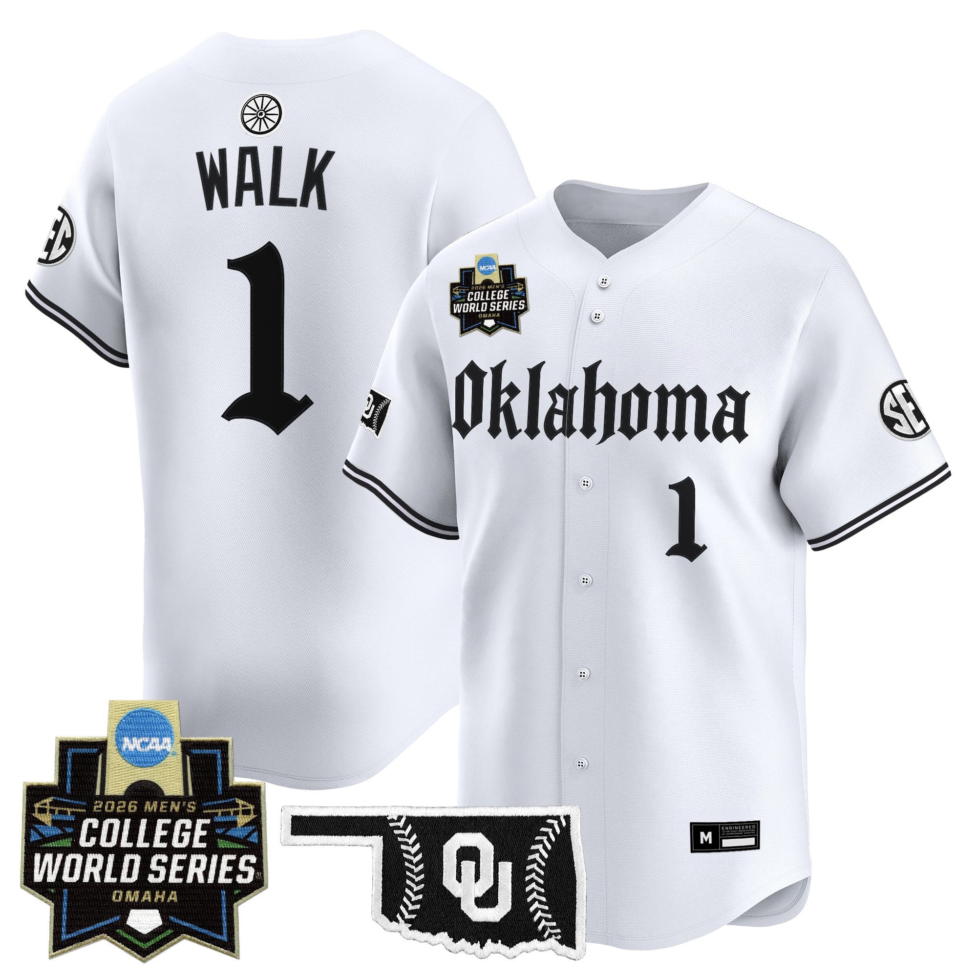 Men's Oklahoma Sooners 2026 World Series Vapor Premier Limited Jersey - Gothic Edition - All Stitched