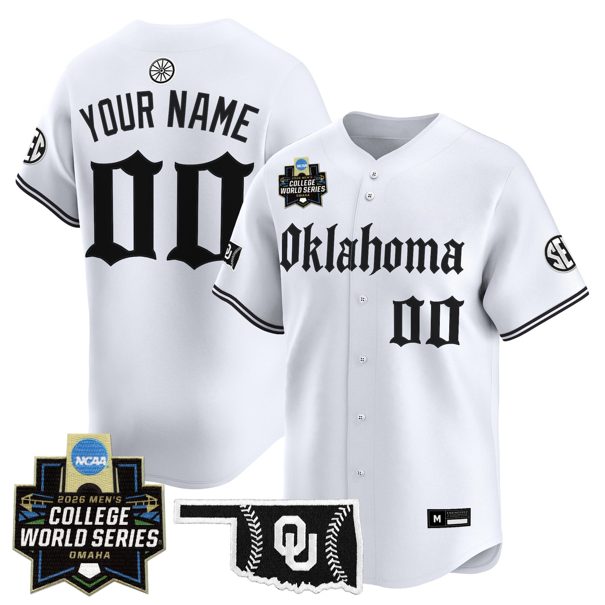 Oklahoma Sooners 2026 World Series Vapor Premier Limited Custom Jersey - Gothic Edition - All Stitched