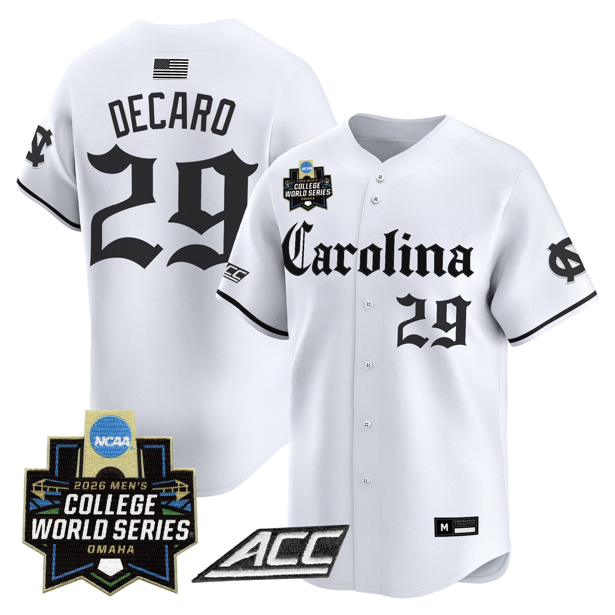 Men's North Carolina Tar Heels 2026 World Series Vapor Premier Limited Jersey - Gothic Edition - All Stitched