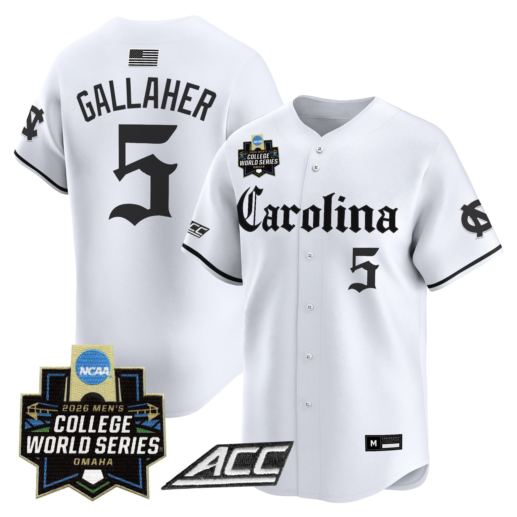 Men's North Carolina Tar Heels 2026 World Series Vapor Premier Limited Jersey - Gothic Edition - All Stitched