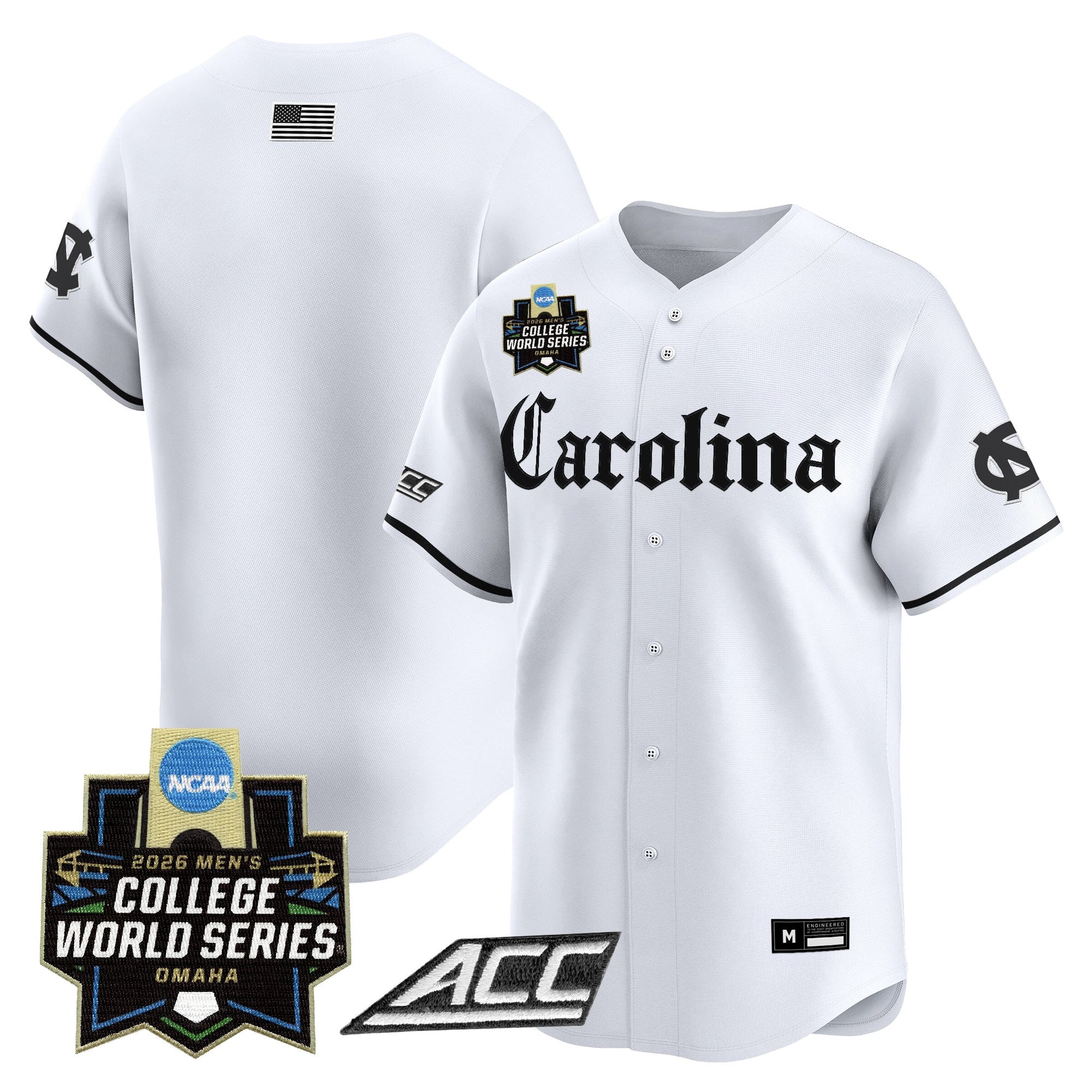 Men's North Carolina Tar Heels 2026 World Series Vapor Premier Limited Jersey - Gothic Edition - All Stitched