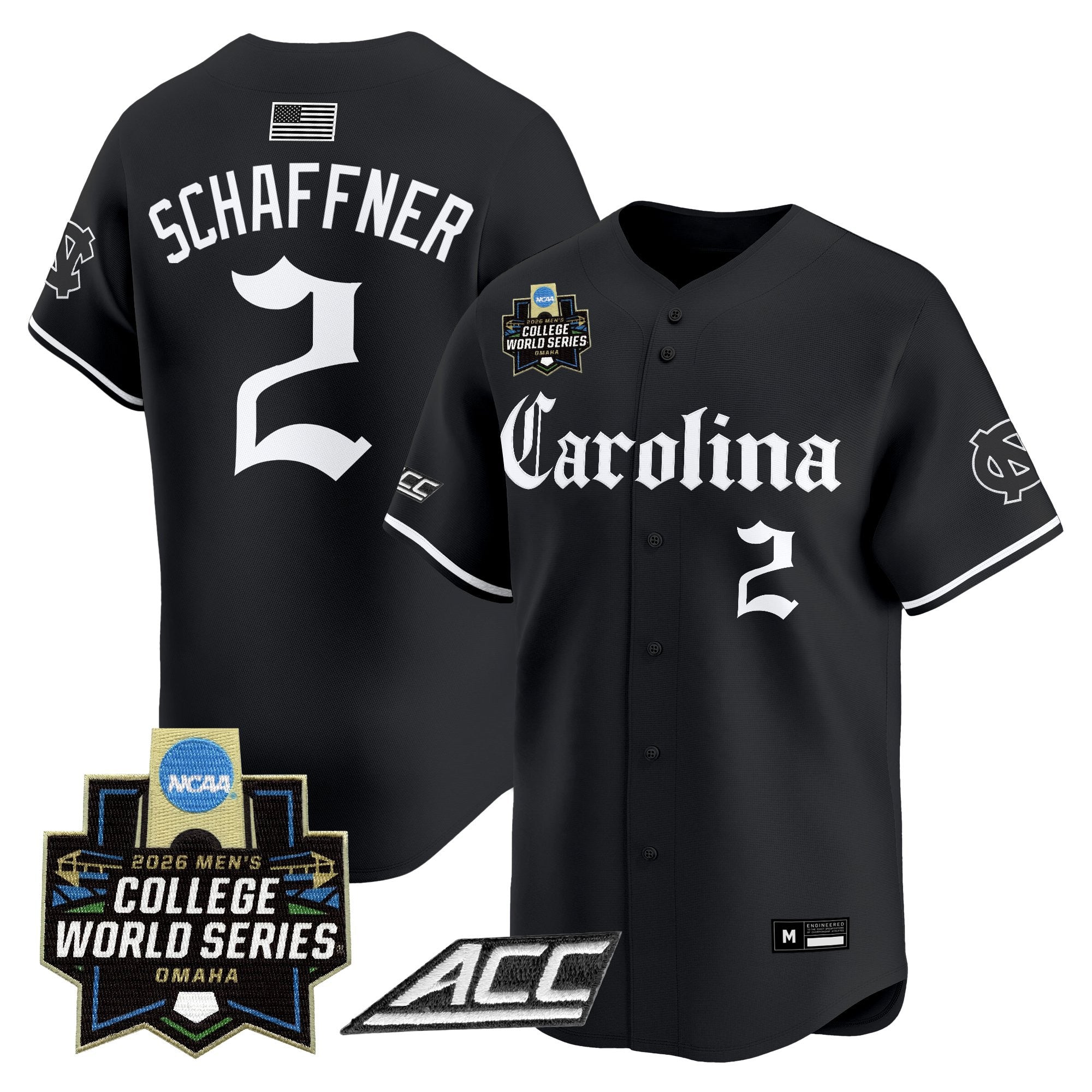 Men's North Carolina Tar Heels 2026 World Series Vapor Premier Limited Jersey - Gothic Edition - All Stitched