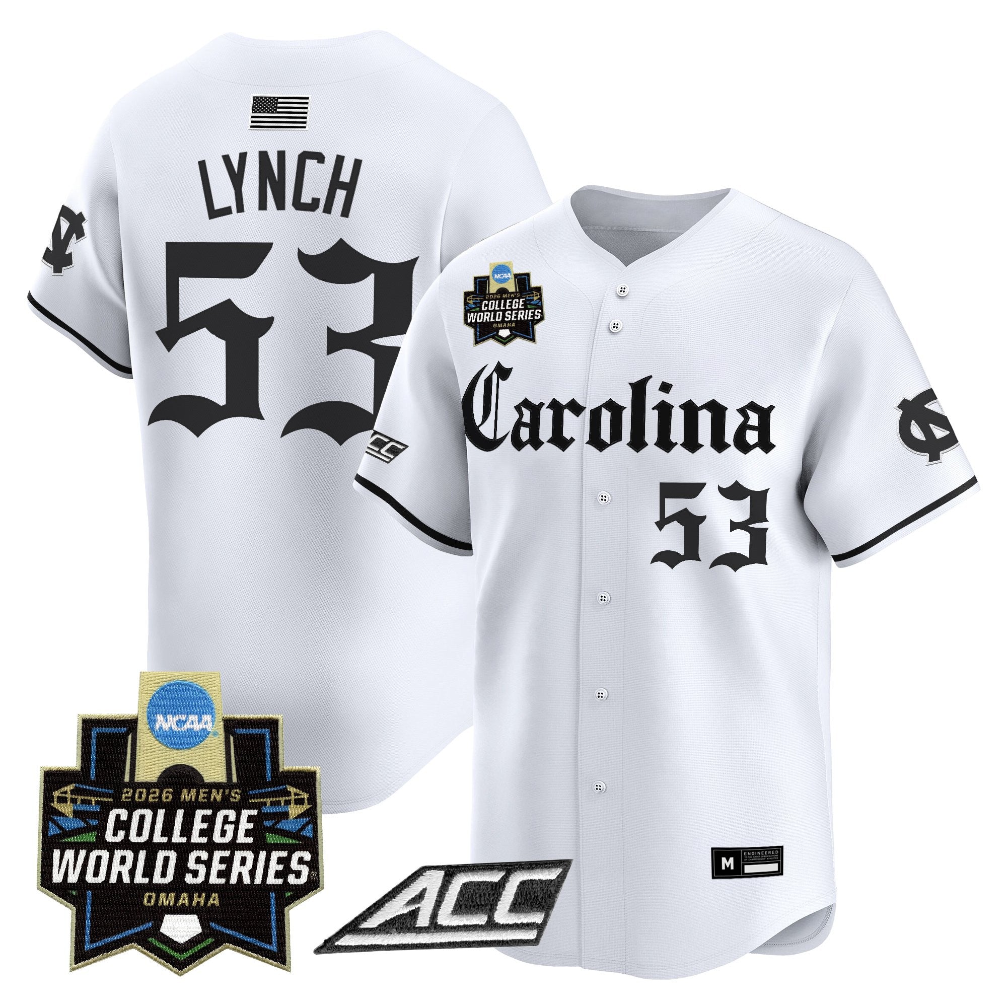 Men's North Carolina Tar Heels 2026 World Series Vapor Premier Limited Jersey - Gothic Edition - All Stitched