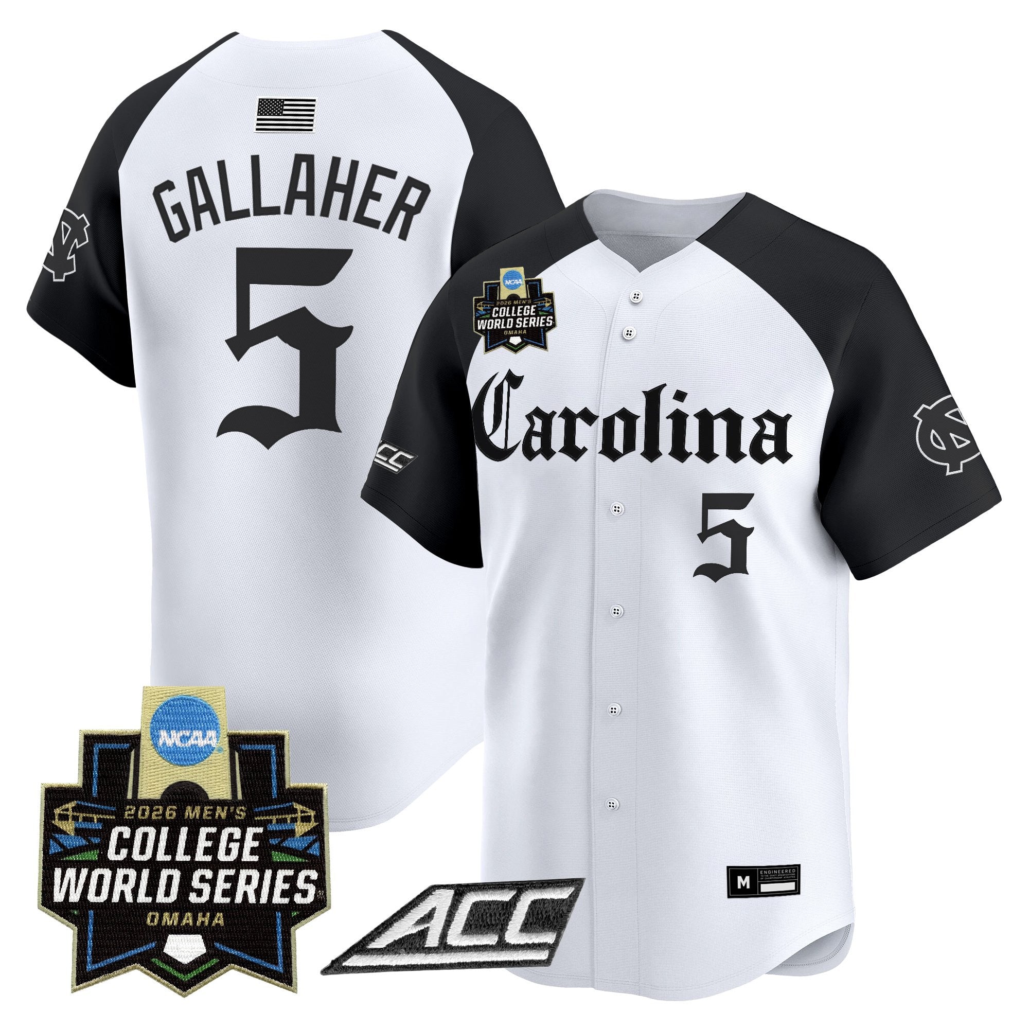 Men's North Carolina Tar Heels 2026 World Series Vapor Premier Limited Jersey - Gothic Edition - All Stitched