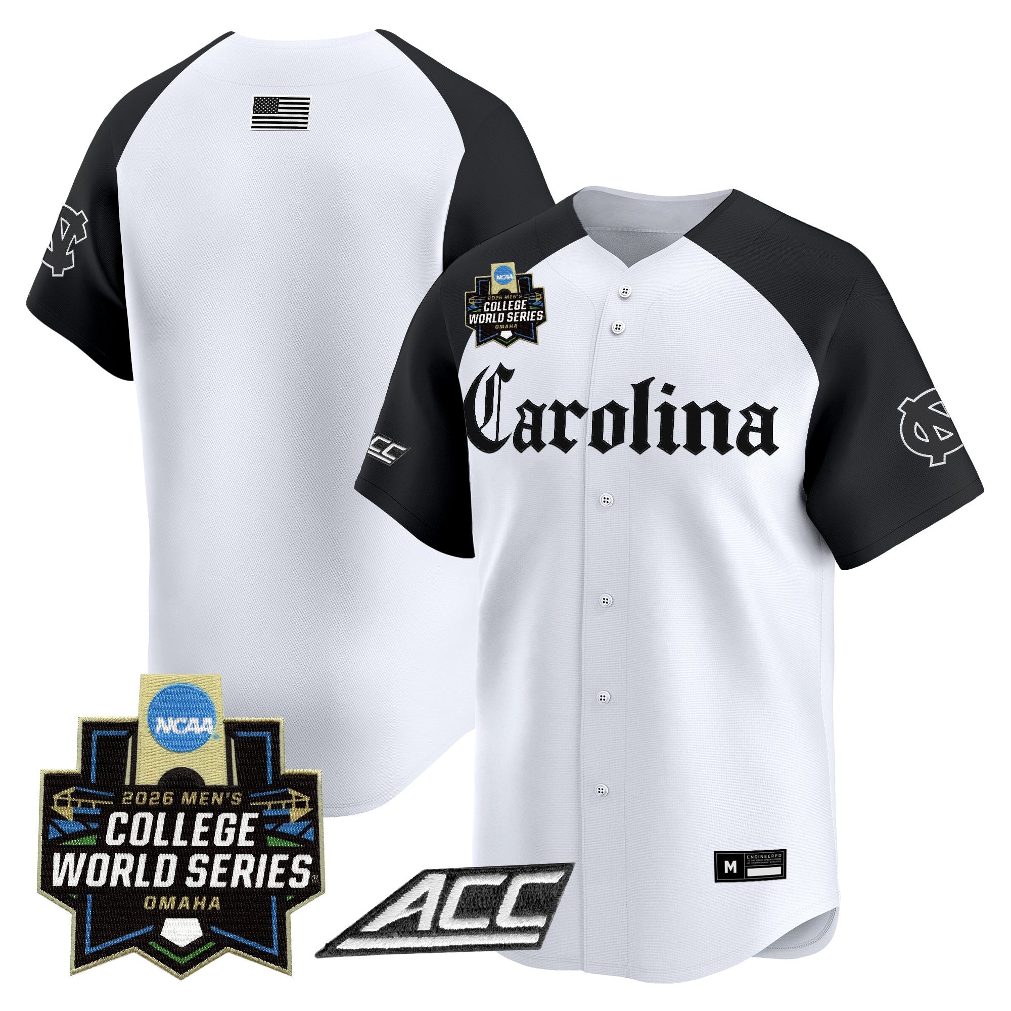 Men's North Carolina Tar Heels 2026 World Series Vapor Premier Limited Jersey - Gothic Edition - All Stitched