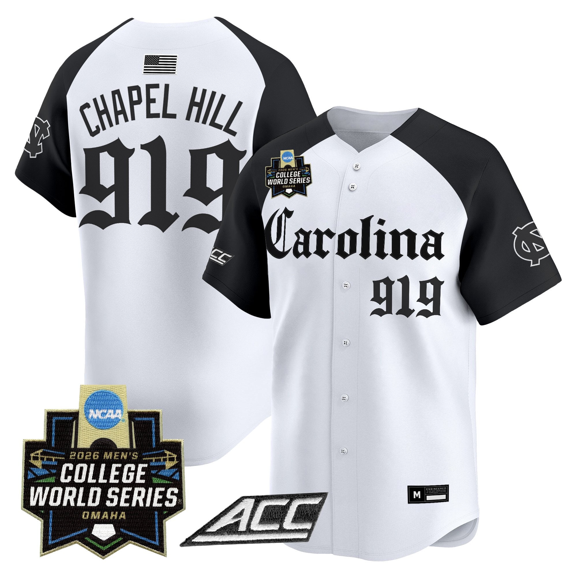 Men's North Carolina Tar Heels 2026 World Series Vapor Premier Limited Jersey - Gothic Edition - All Stitched