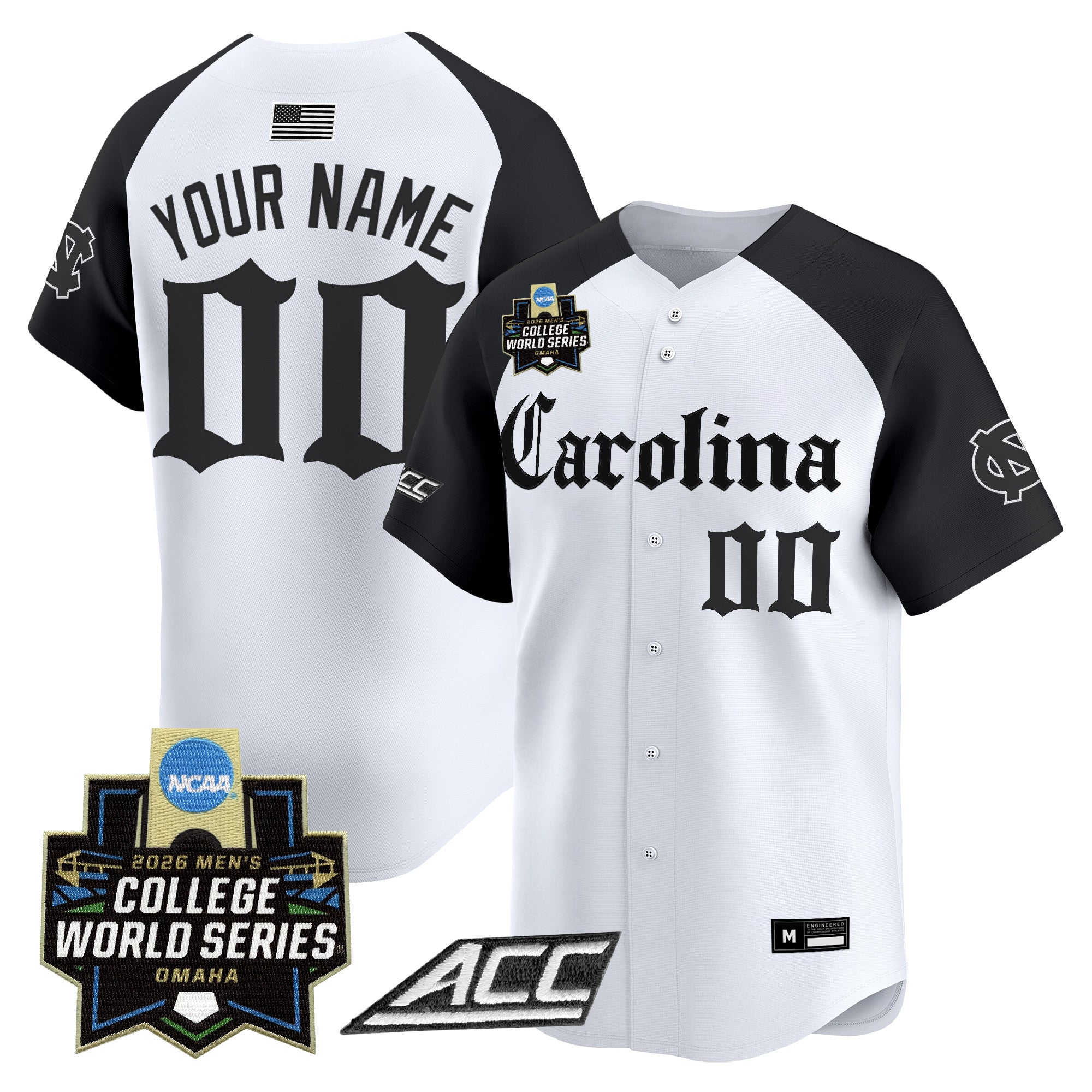 North Carolina Tar Heels 2026 World Series Vapor Premier Limited Custom Jersey - Gothic Edition - All Stitched