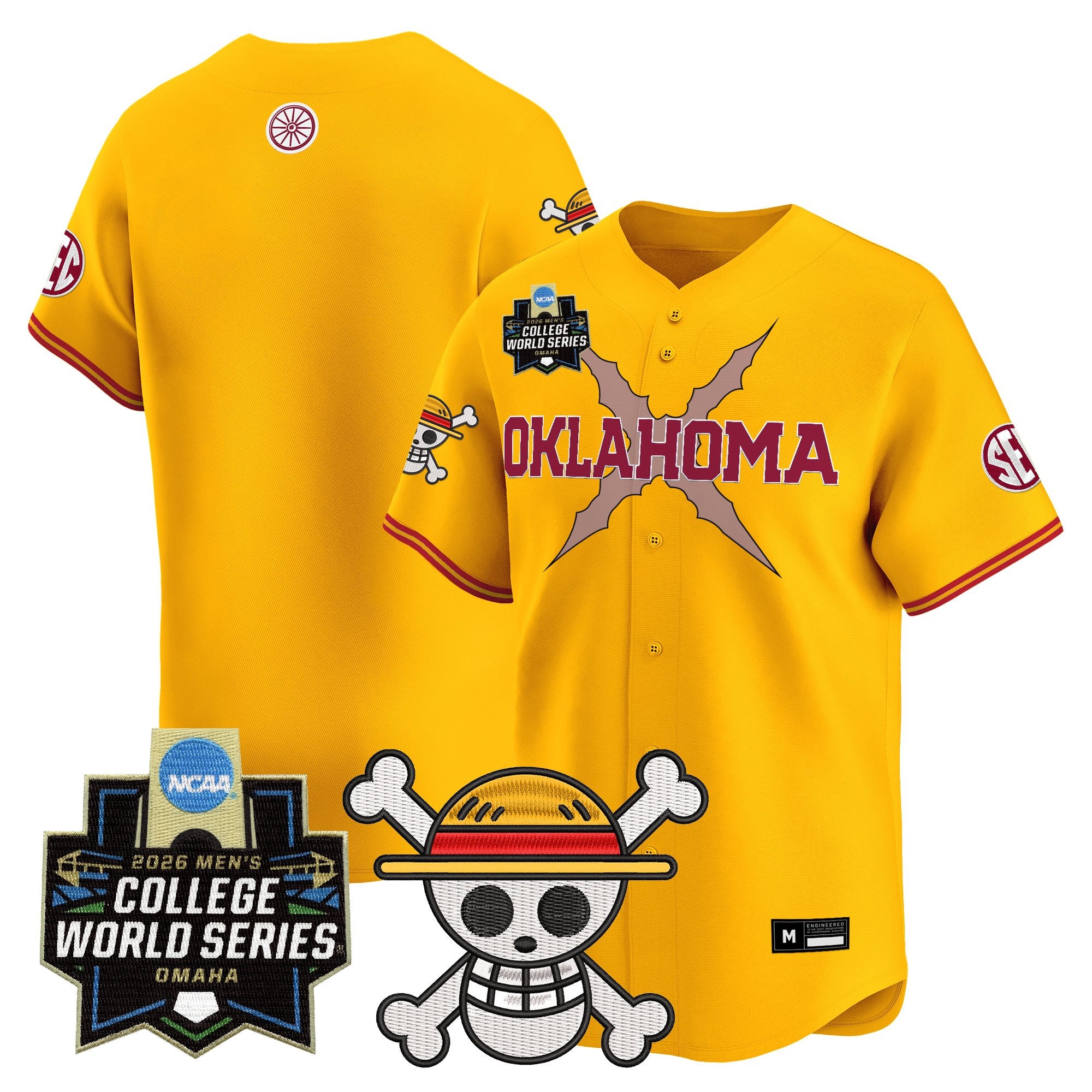Men's Oklahoma Sooners 2026 World Series x One Piece Vapor Premier Limited Jersey - All Stitched