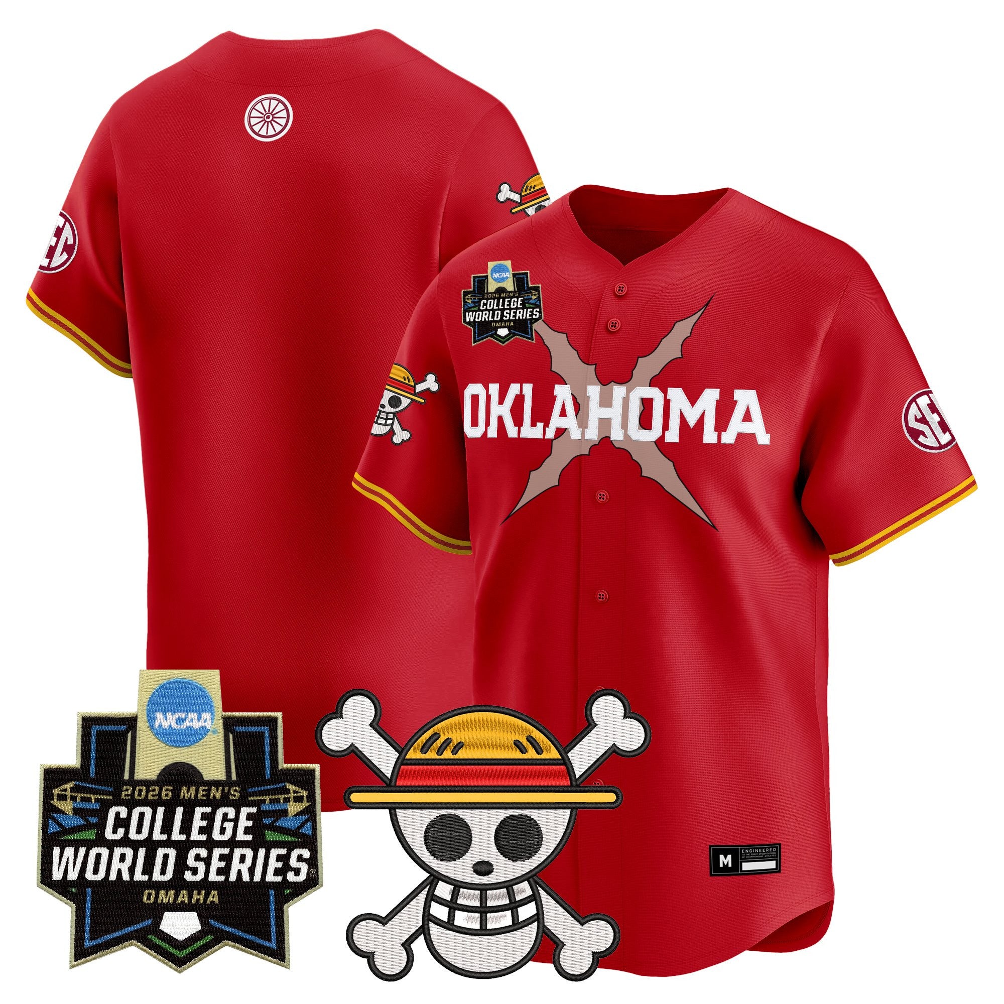 Men's Oklahoma Sooners 2026 World Series x One Piece Vapor Premier Limited Jersey - All Stitched