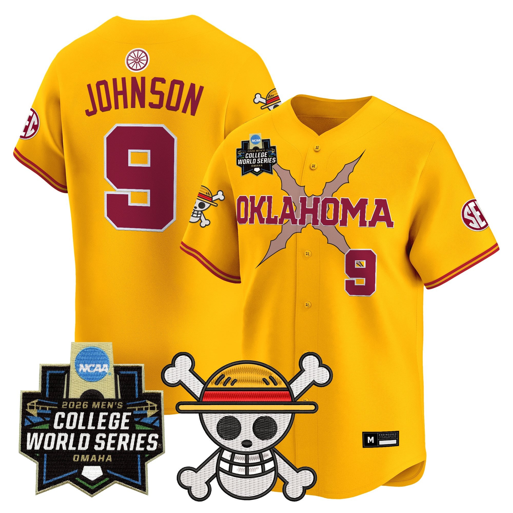 Men's Oklahoma Sooners 2026 World Series x One Piece Vapor Premier Limited Jersey - All Stitched
