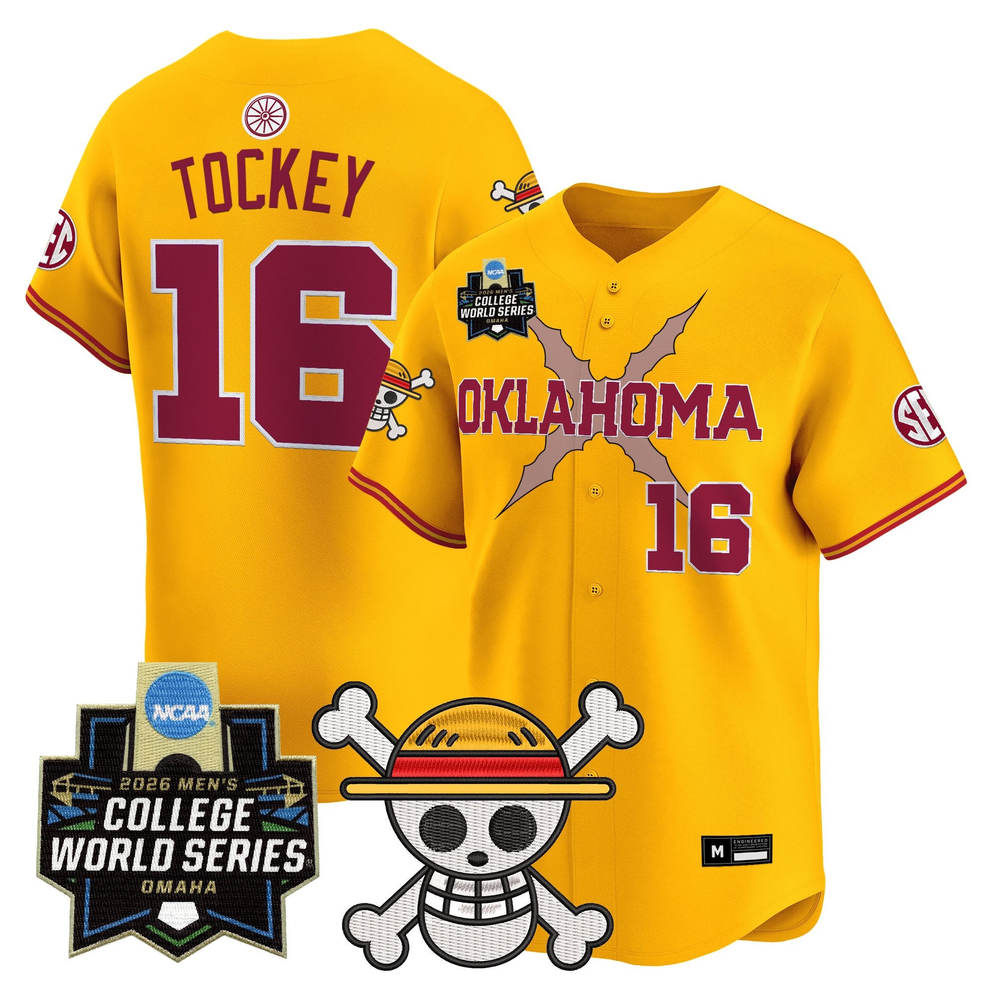 Men's Oklahoma Sooners 2026 World Series x One Piece Vapor Premier Limited Jersey - All Stitched