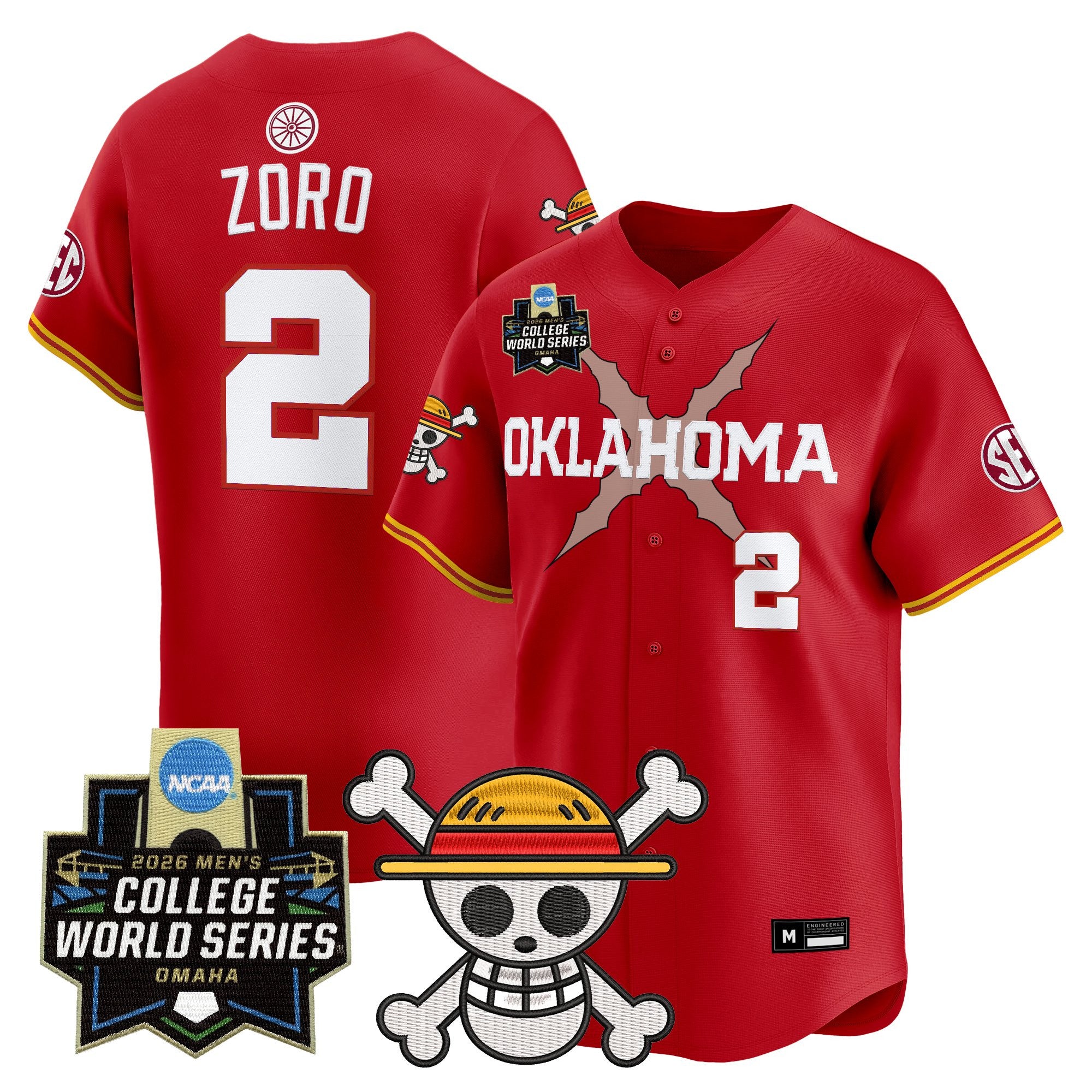 Men's Oklahoma Sooners 2026 World Series x One Piece Vapor Premier Limited Jersey - All Stitched