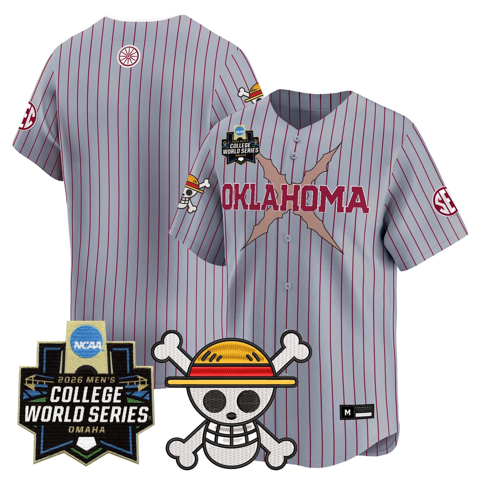 Men's Oklahoma Sooners 2026 World Series x One Piece Vapor Premier Limited Jersey - All Stitched