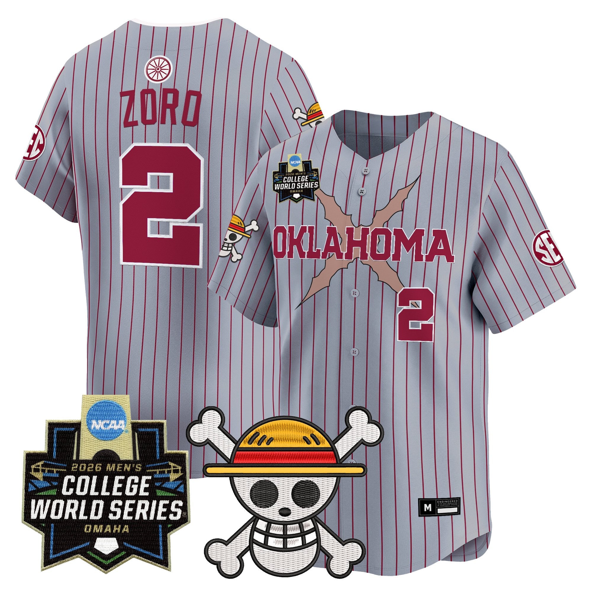 Men's Oklahoma Sooners 2026 World Series x One Piece Vapor Premier Limited Jersey - All Stitched