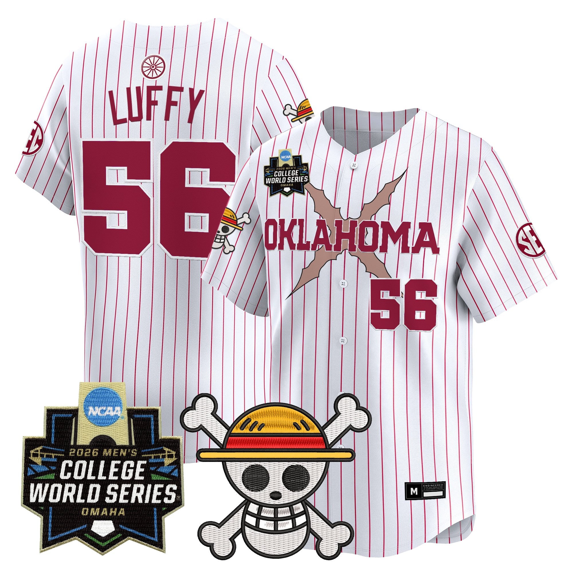 Men's Oklahoma Sooners 2026 World Series x One Piece Vapor Premier Limited Jersey - All Stitched