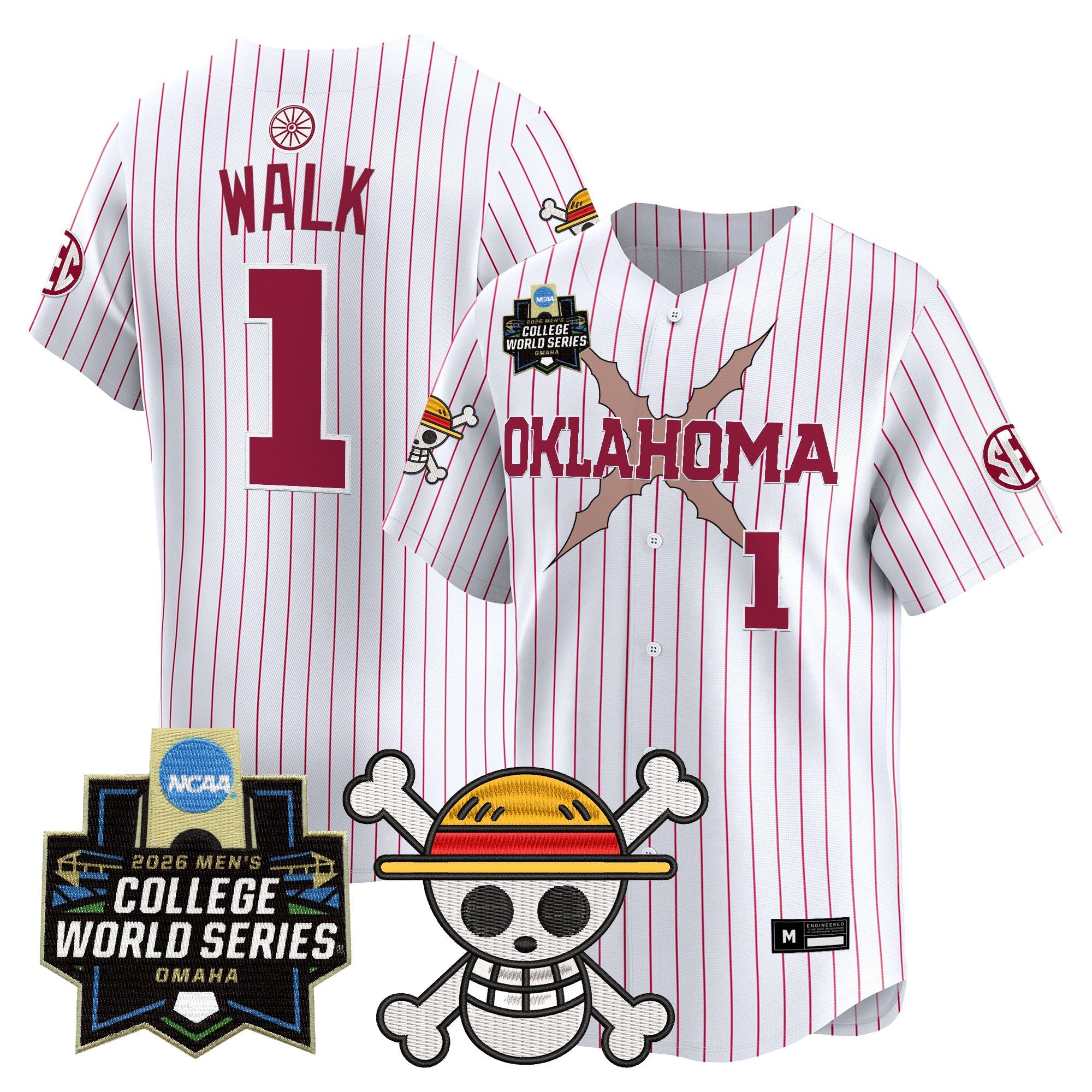 Men's Oklahoma Sooners 2026 World Series x One Piece Vapor Premier Limited Jersey - All Stitched