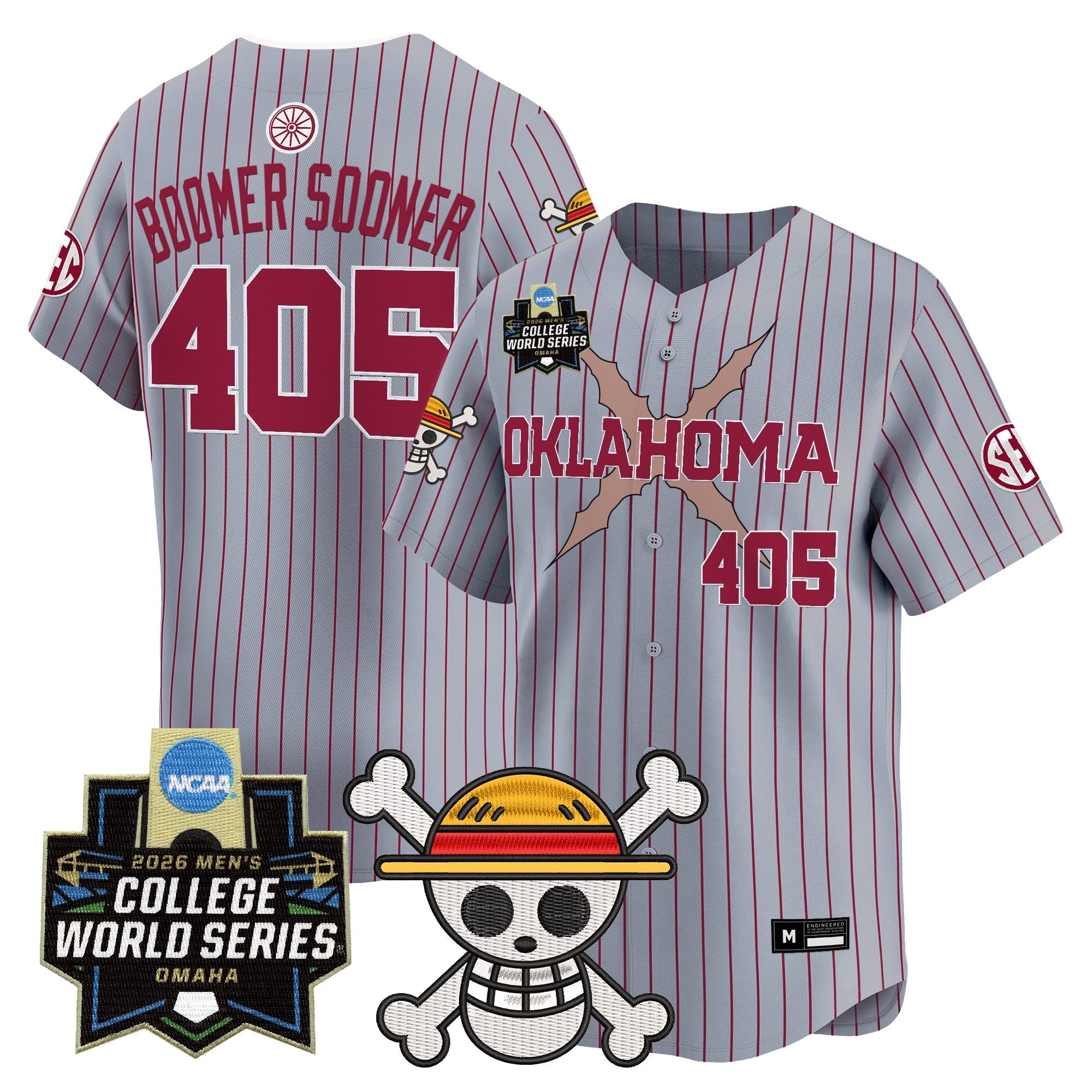 Men's Oklahoma Sooners 2026 World Series x One Piece Vapor Premier Limited Jersey - All Stitched