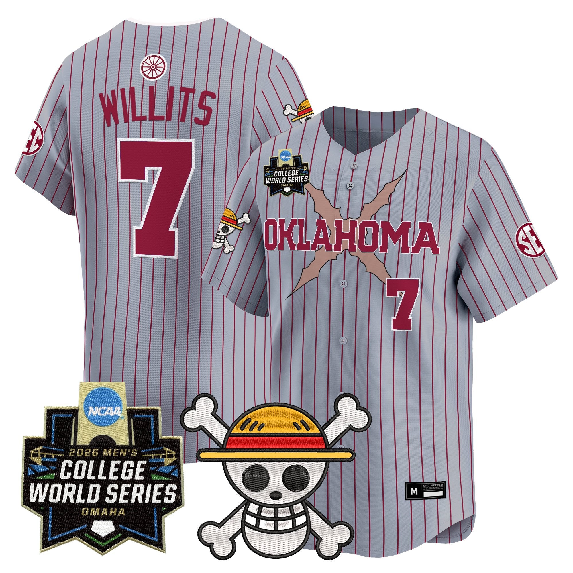 Men's Oklahoma Sooners 2026 World Series x One Piece Vapor Premier Limited Jersey - All Stitched
