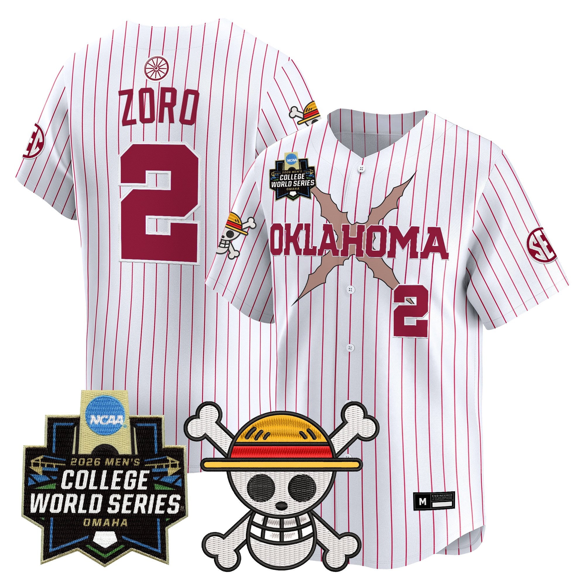 Men's Oklahoma Sooners 2026 World Series x One Piece Vapor Premier Limited Jersey - All Stitched