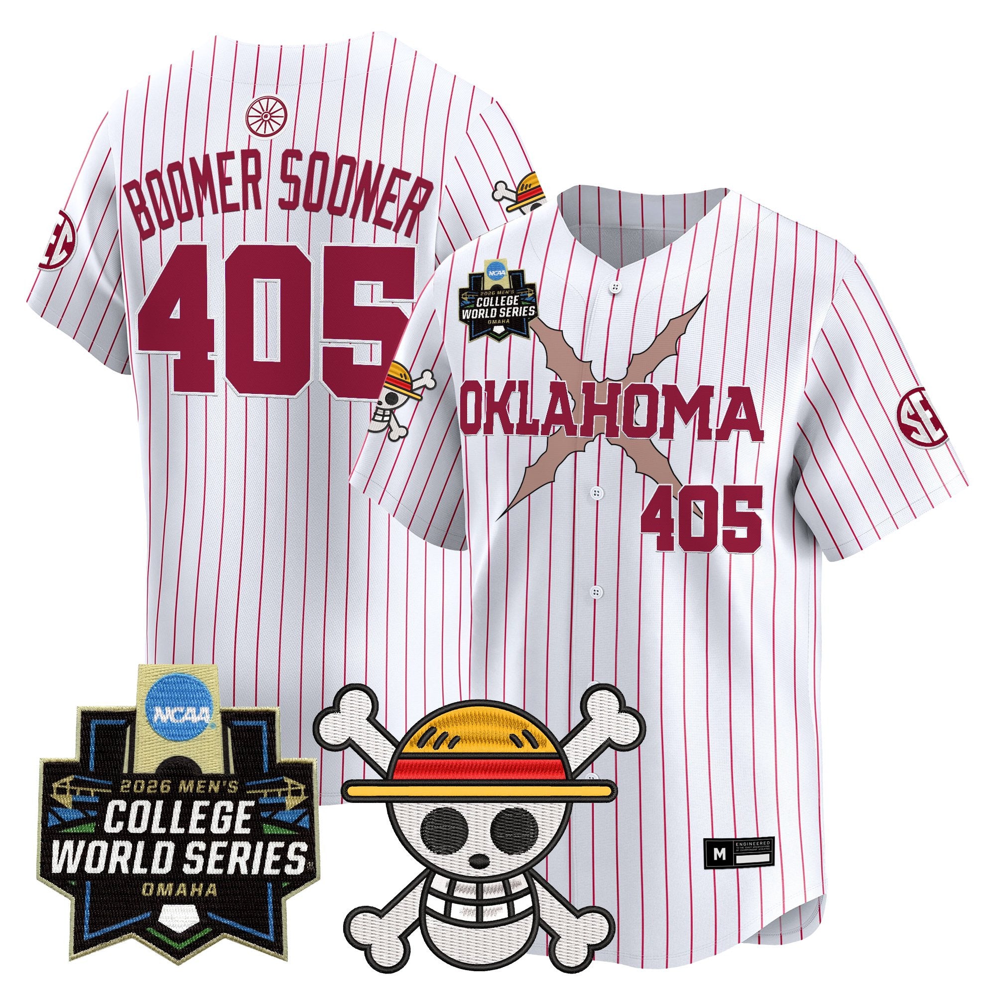 Men's Oklahoma Sooners 2026 World Series x One Piece Vapor Premier Limited Jersey - All Stitched