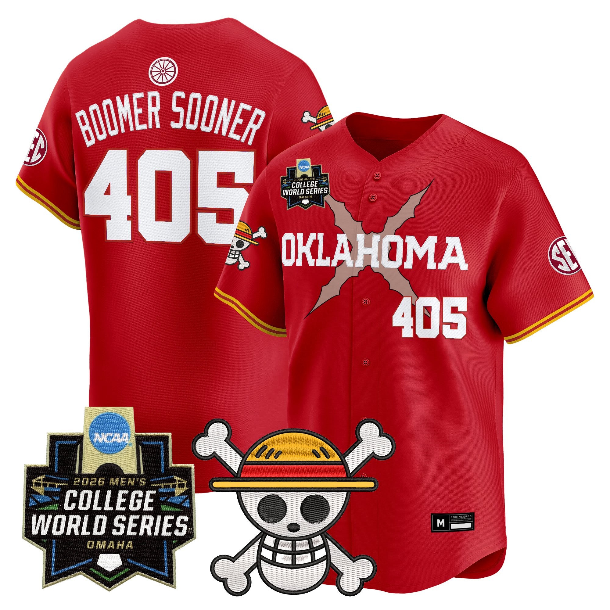 Men's Oklahoma Sooners 2026 World Series x One Piece Vapor Premier Limited Jersey - All Stitched