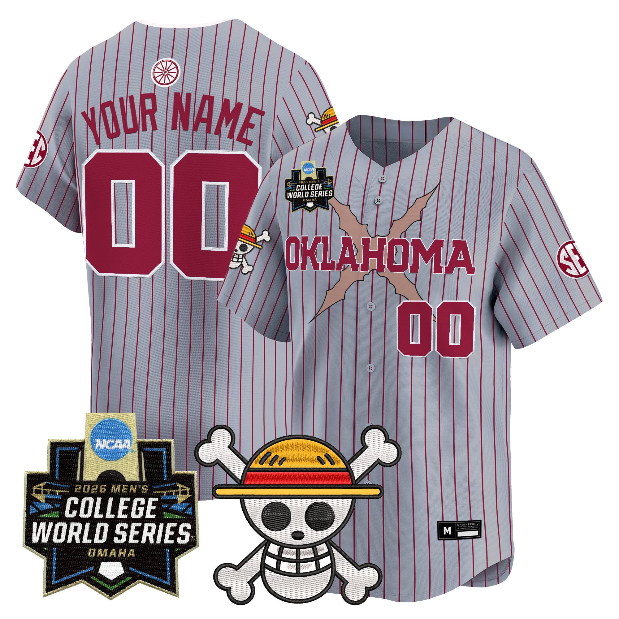 Oklahoma Sooners 2026 World Series x One Piece Vapor Premier Limited Custom Jersey - All Stitched