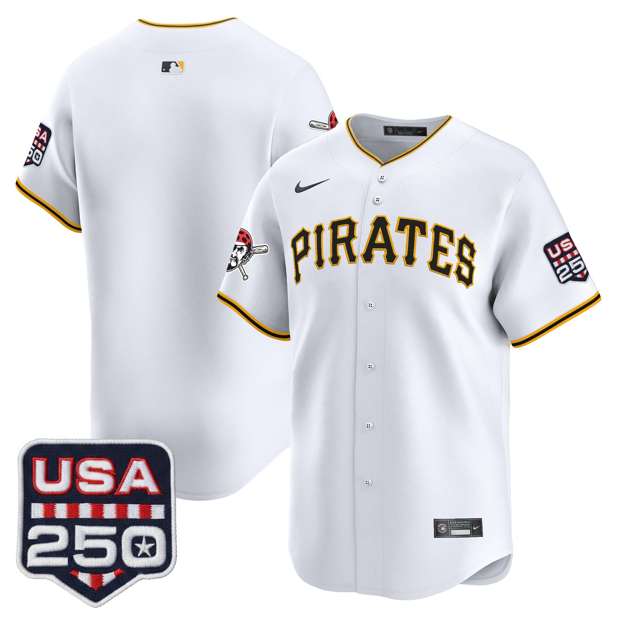 Men's Pittsburgh Pirates USA 250 Fourth of July Vapor Premier Limited Jersey - All Stitched