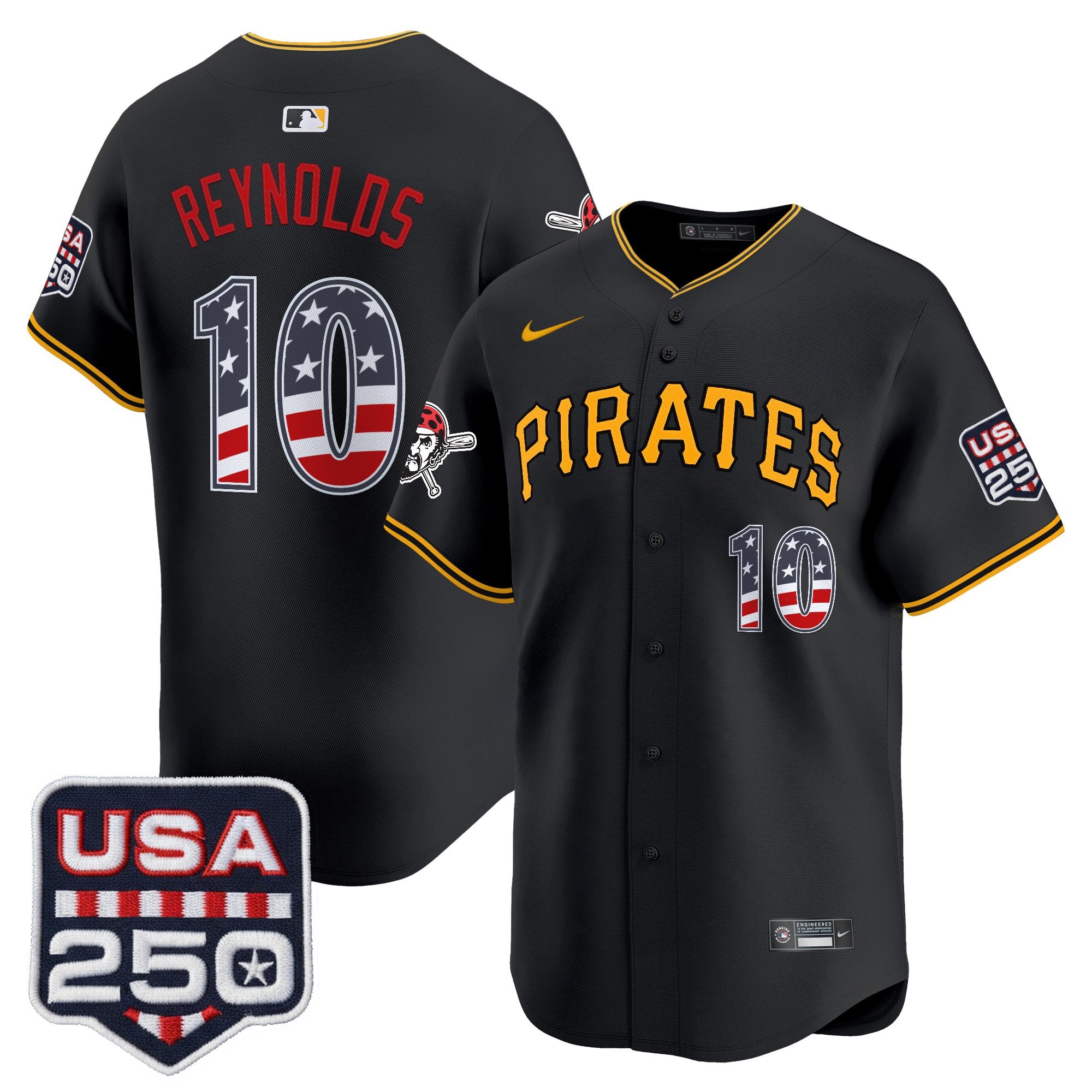Men's Pittsburgh Pirates USA 250 Fourth of July Vapor Premier Limited Jersey - All Stitched
