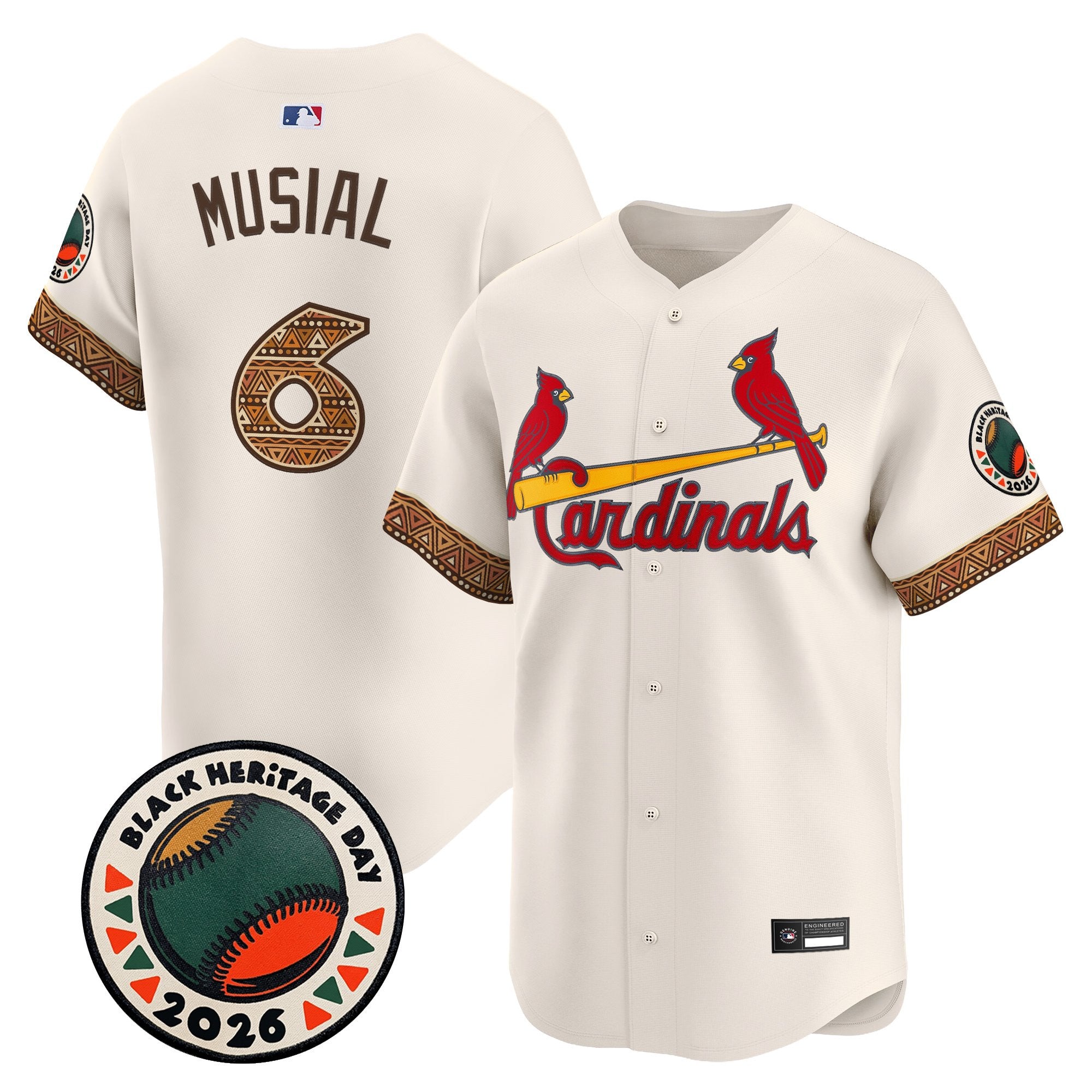 Men's St. Louis Cardinals 2026 Black Heritage Day Vapor Premier Limited Jersey - Stitched