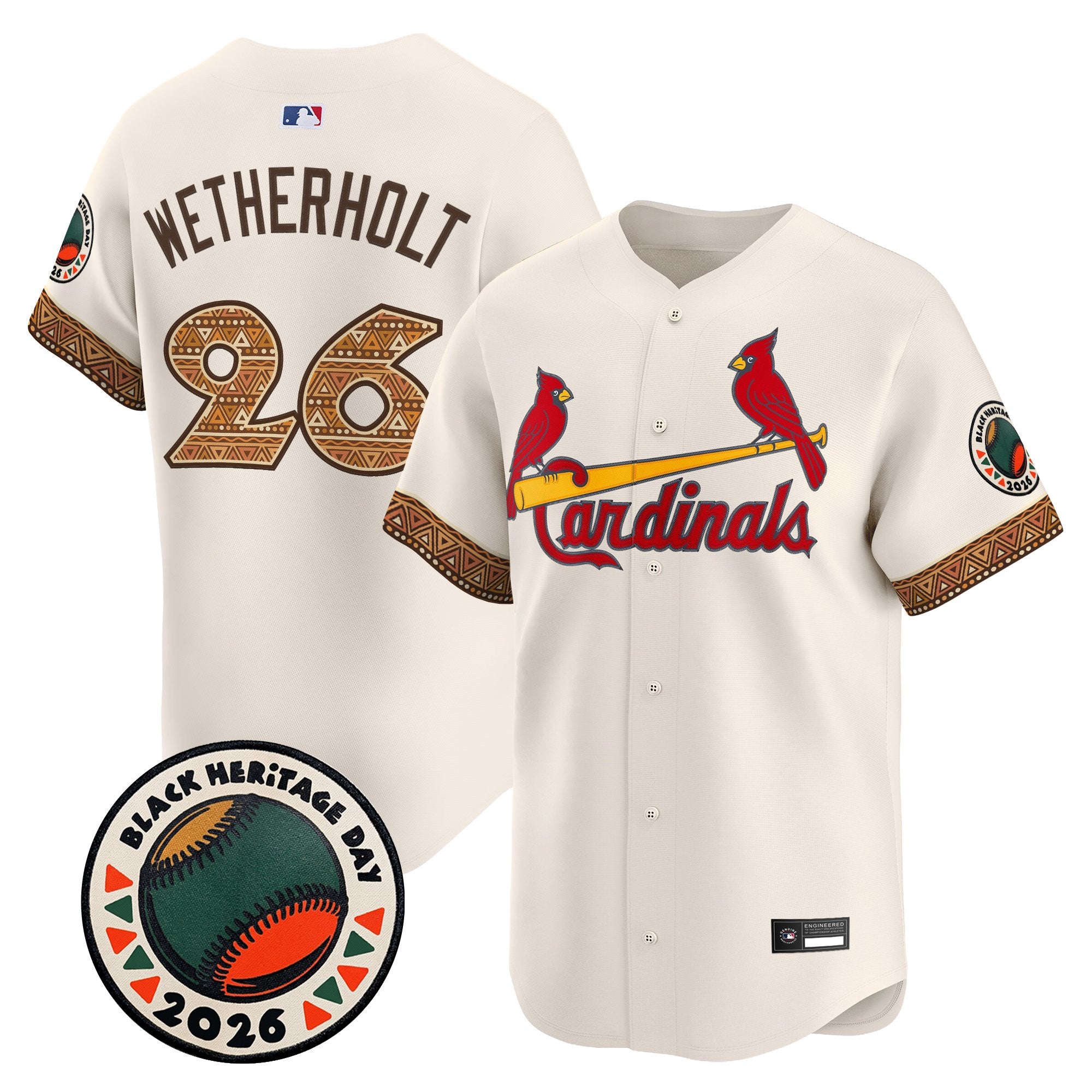 Men's St. Louis Cardinals 2026 Black Heritage Day Vapor Premier Limited Jersey - Stitched