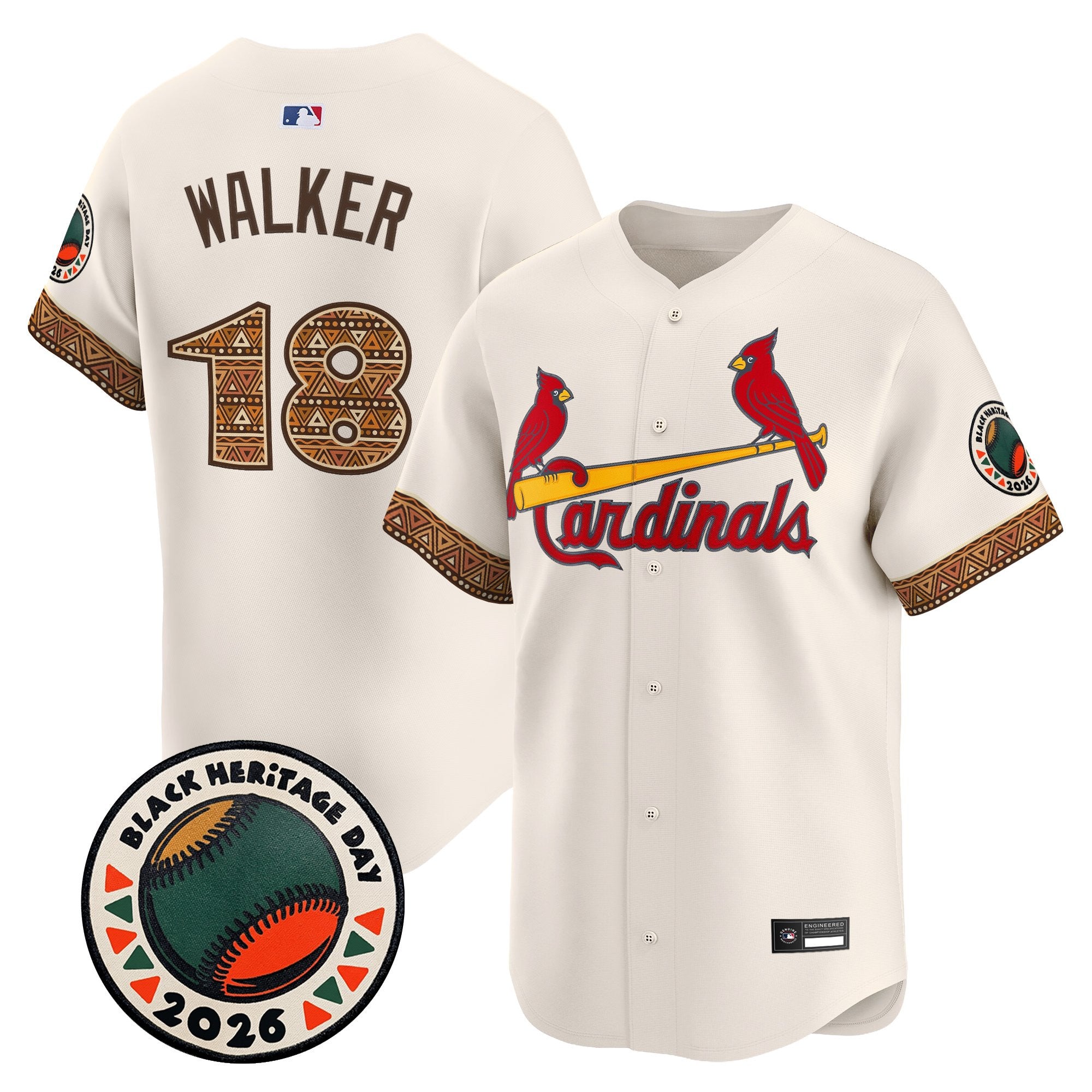 Men's St. Louis Cardinals 2026 Black Heritage Day Vapor Premier Limited Jersey - Stitched