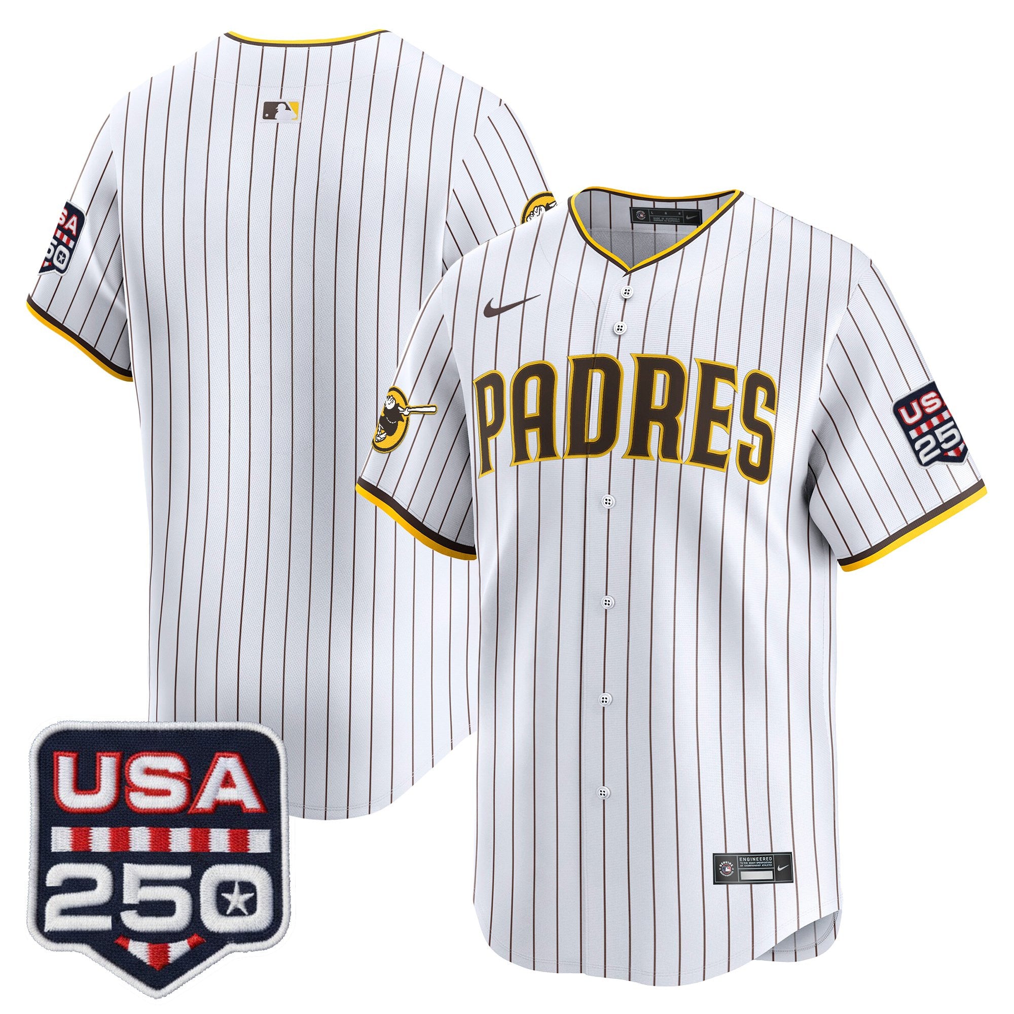 Men's San Diego Padres USA 250 Fourth of July Vapor Premier Limited Jersey - All Stitched