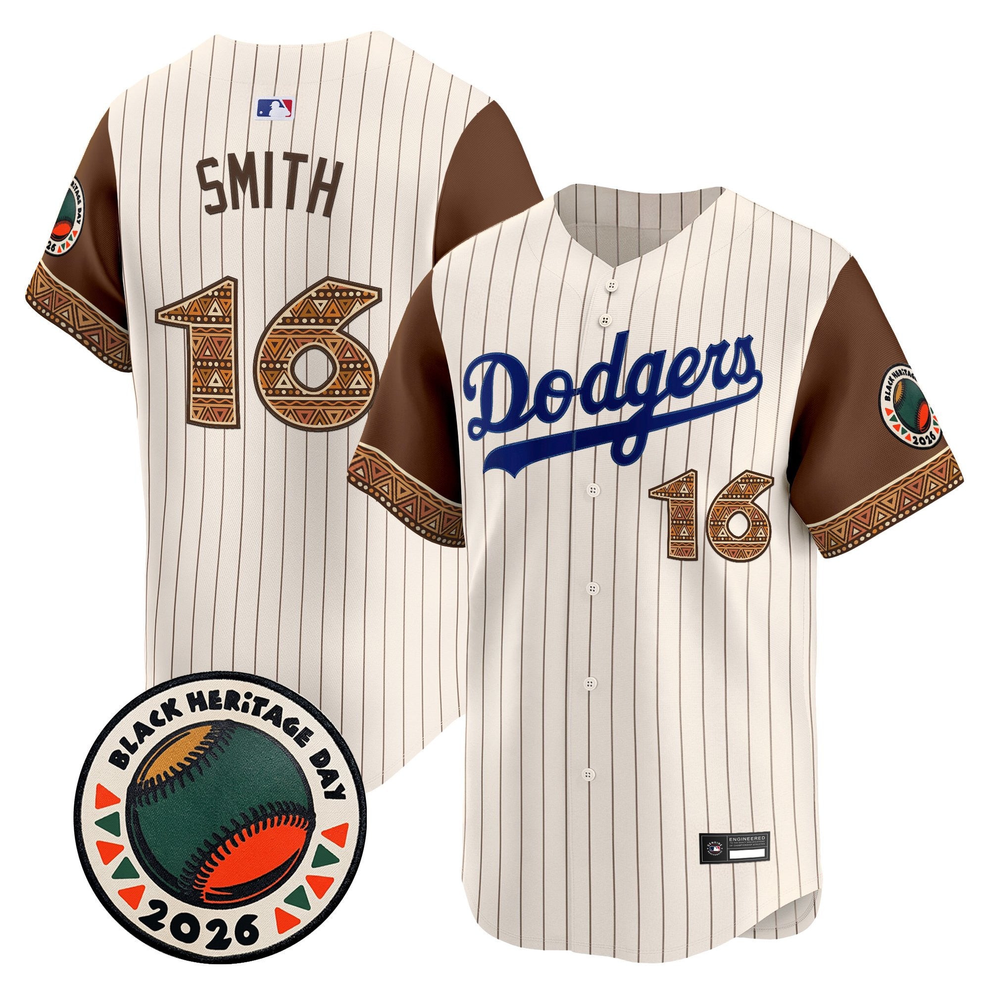 Men's Los Angeles Dodgers 2026 Black Heritage Day Vapor Premier Limited Jersey - Stitched