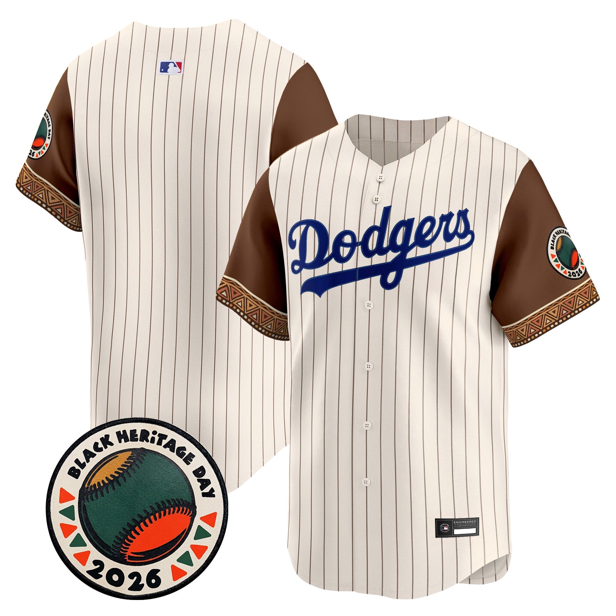 Men's Los Angeles Dodgers 2026 Black Heritage Day Vapor Premier Limited Jersey - Stitched