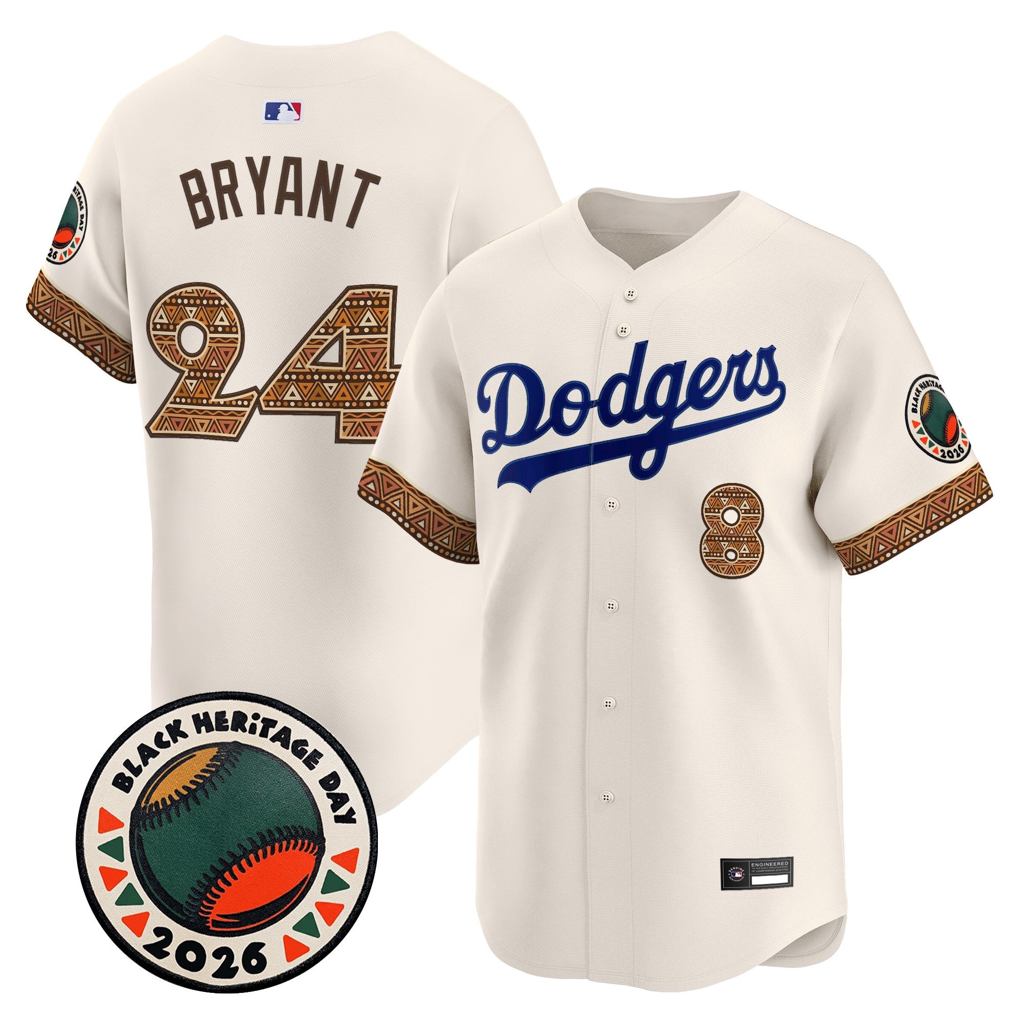 Men's Los Angeles Dodgers 2026 Black Heritage Day Vapor Premier Limited Jersey - Stitched